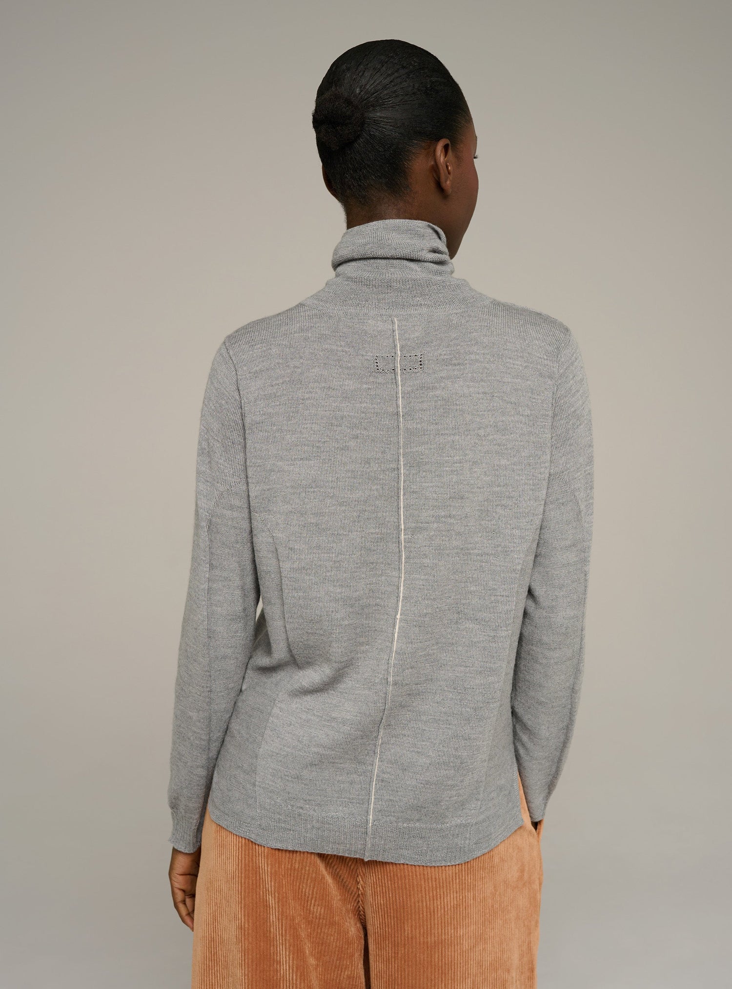 Cotélac acoté pull col roulé maille fine en laine