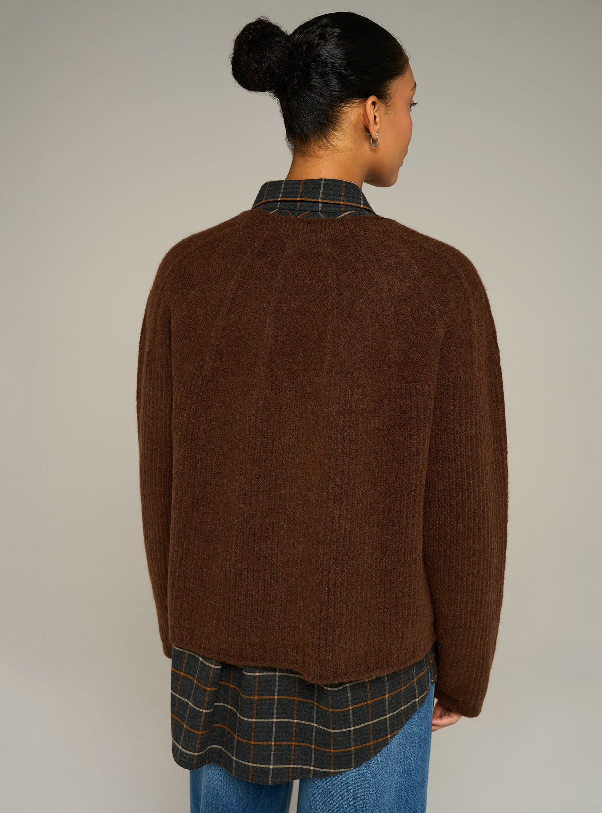 Cotélac acoté cardigan col v oversize en maille côtelée