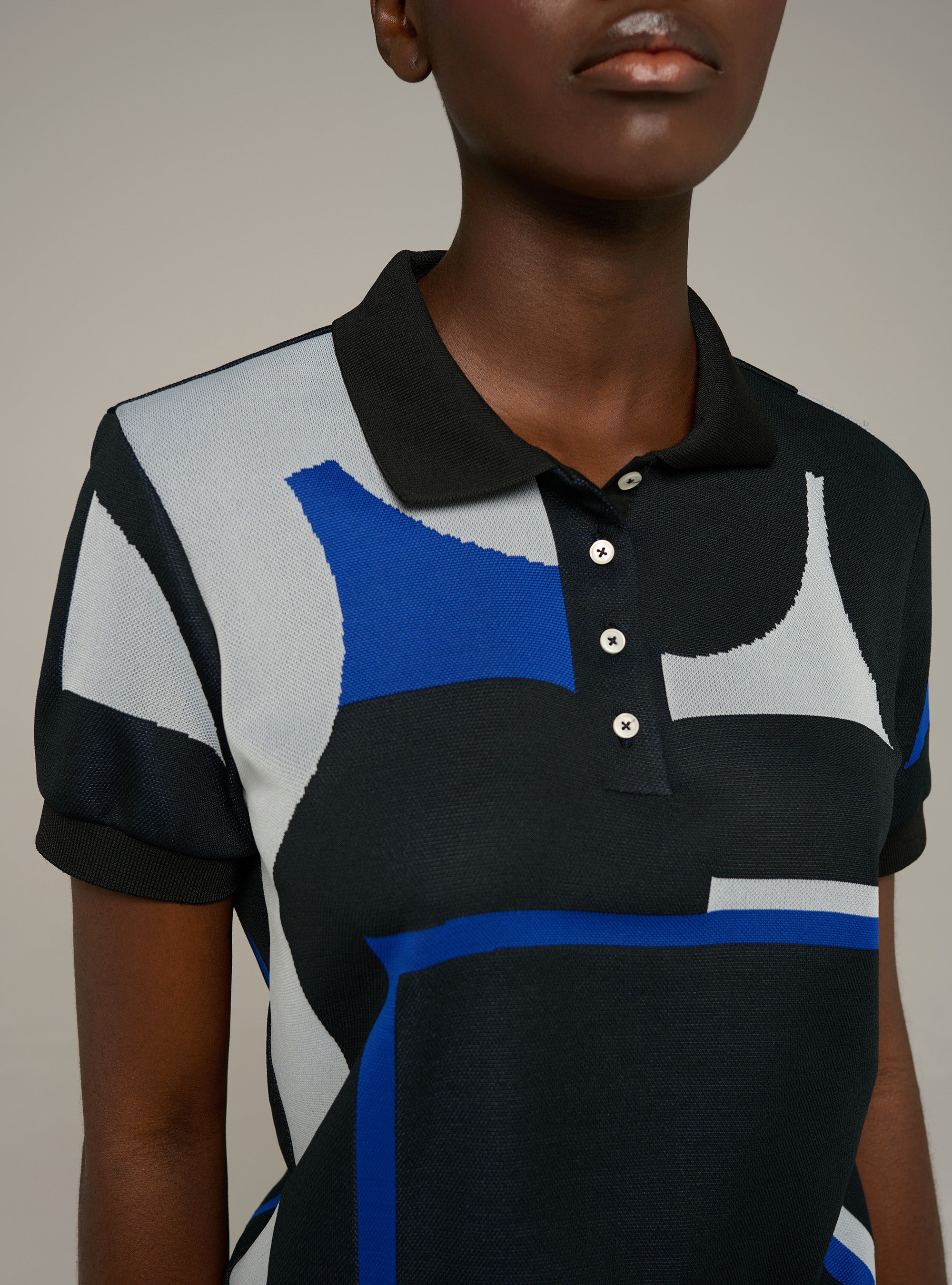Cotélac acoté polo manches courtes en jacquard