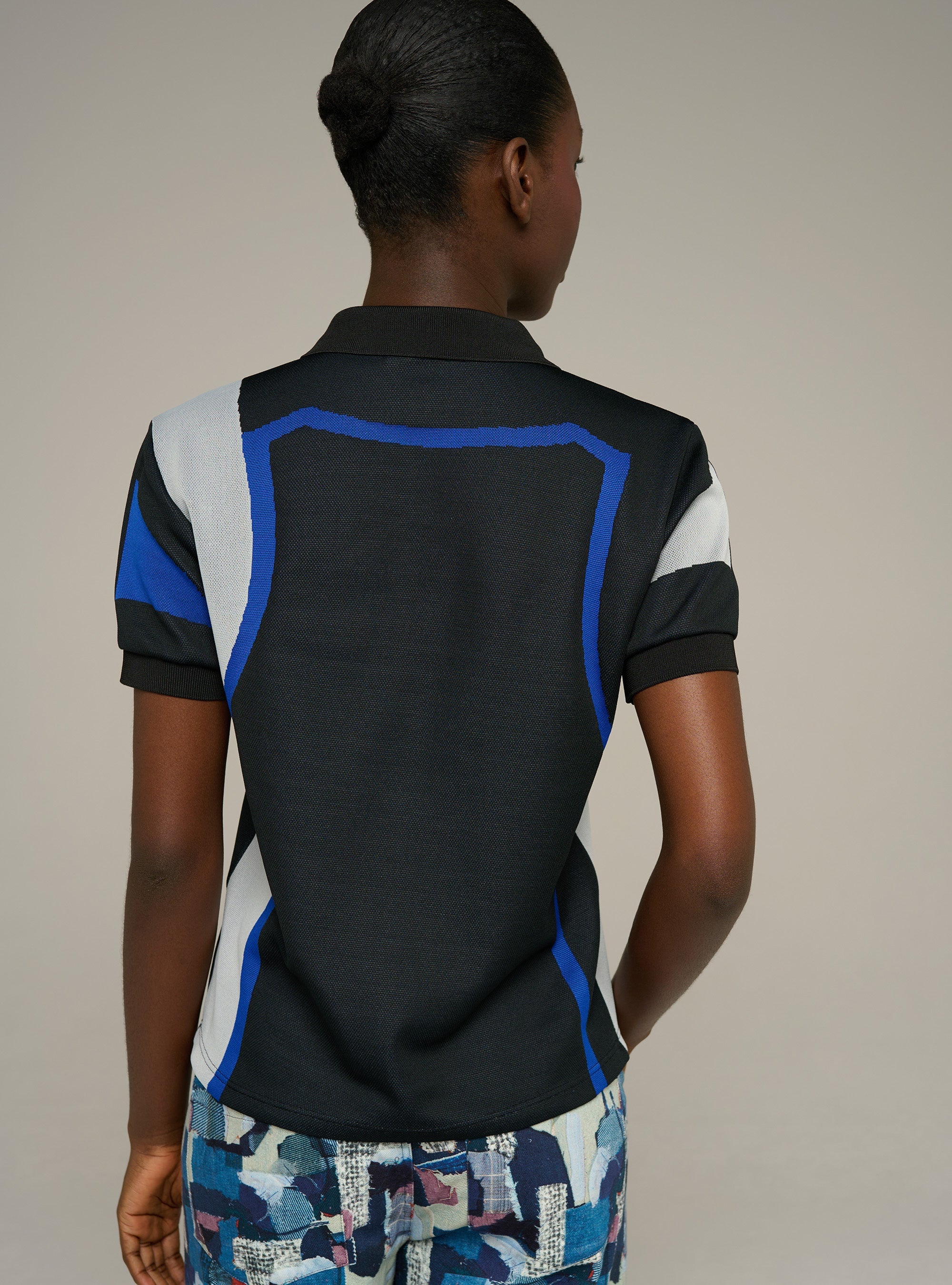 Cotélac acoté polo manches courtes en jacquard