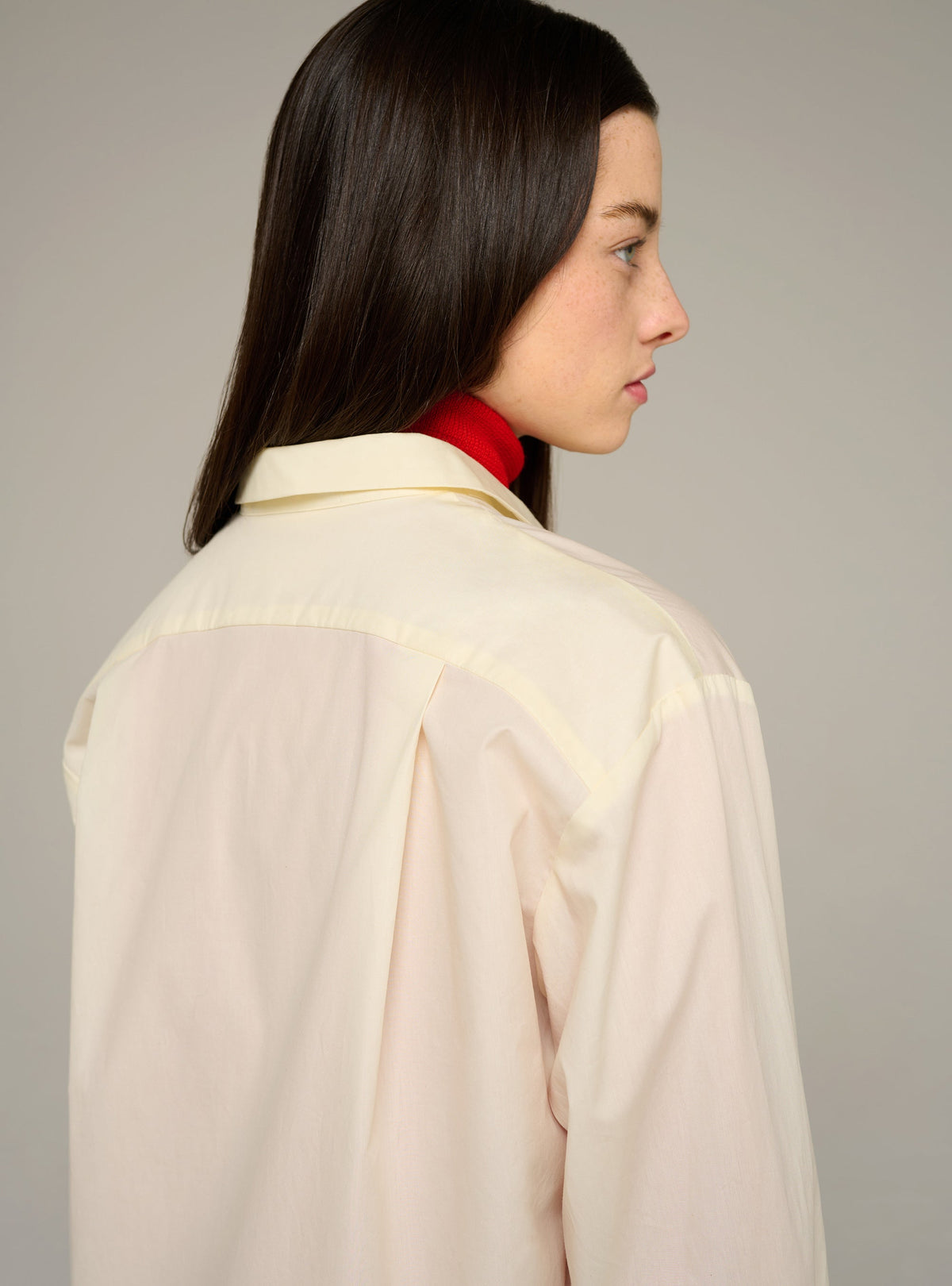 Cotélac acoté chemise manches longues en popeline de coton biologique