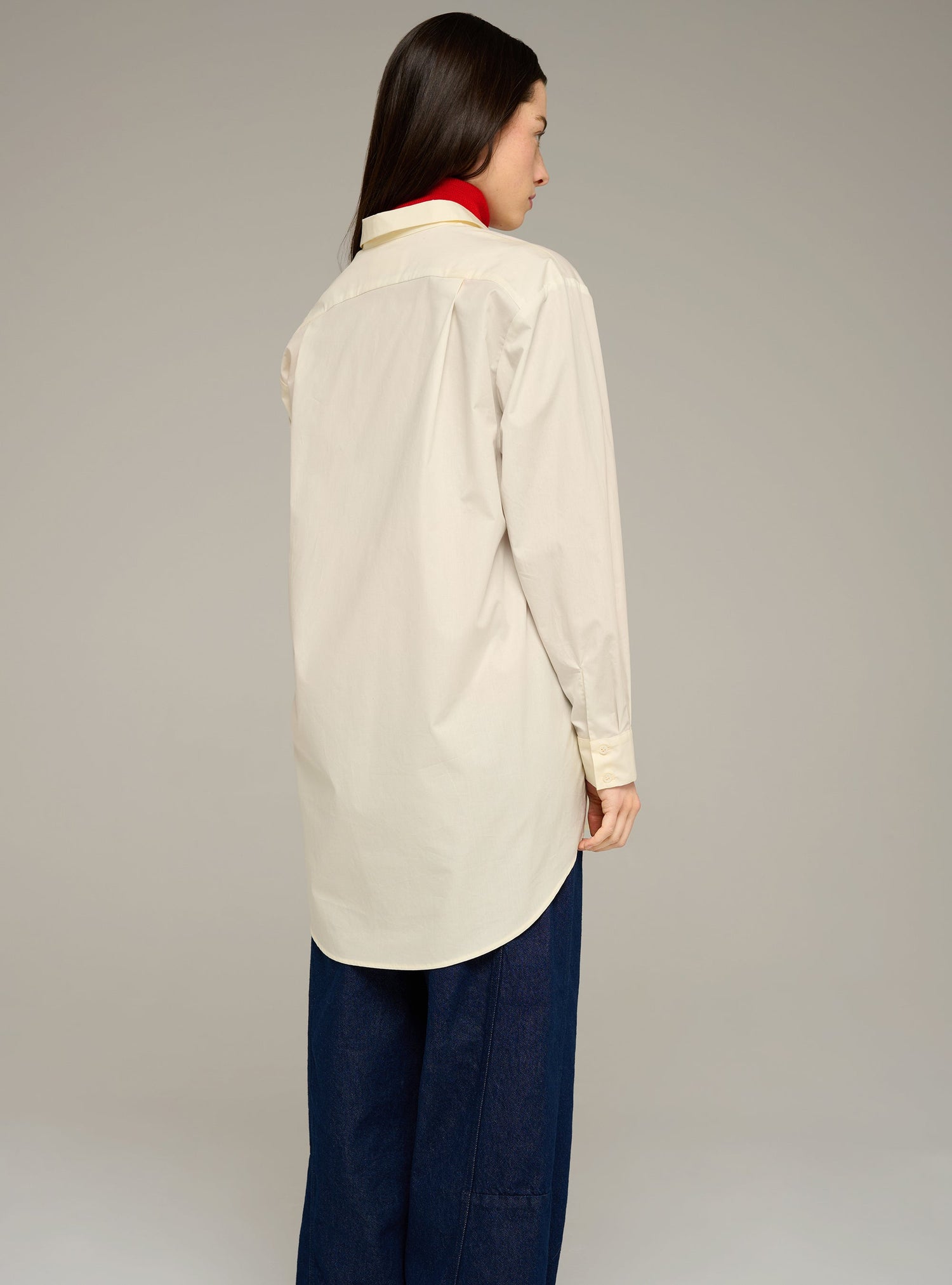 Cotélac acoté chemise manches longues en popeline de coton biologique