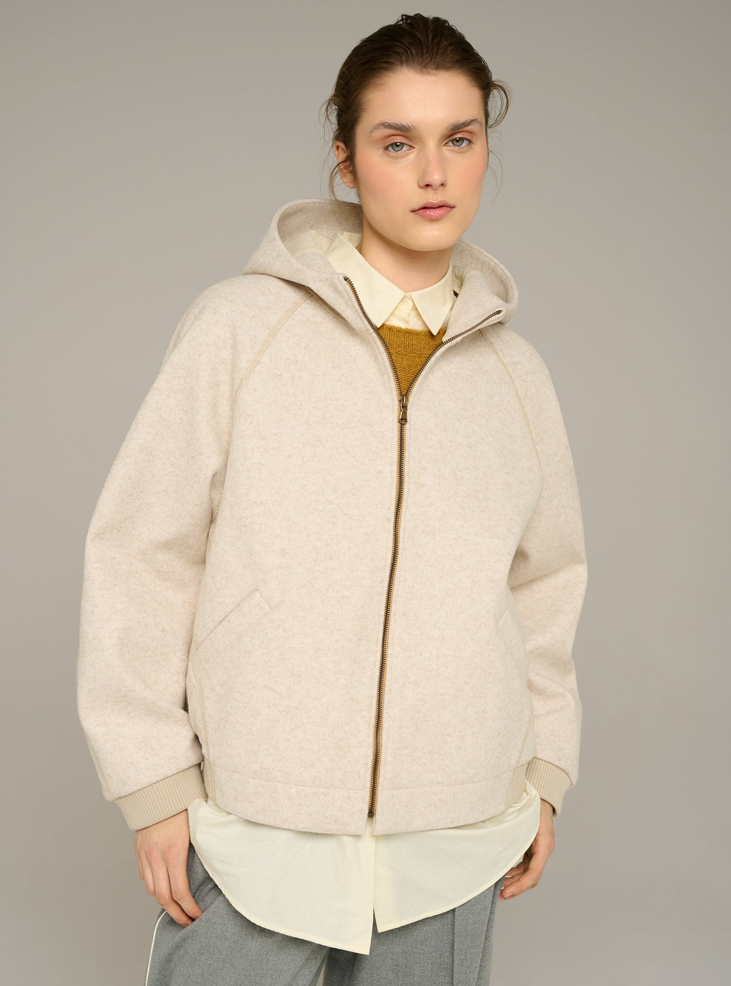 Cotélac acoté veste oversize à capuche