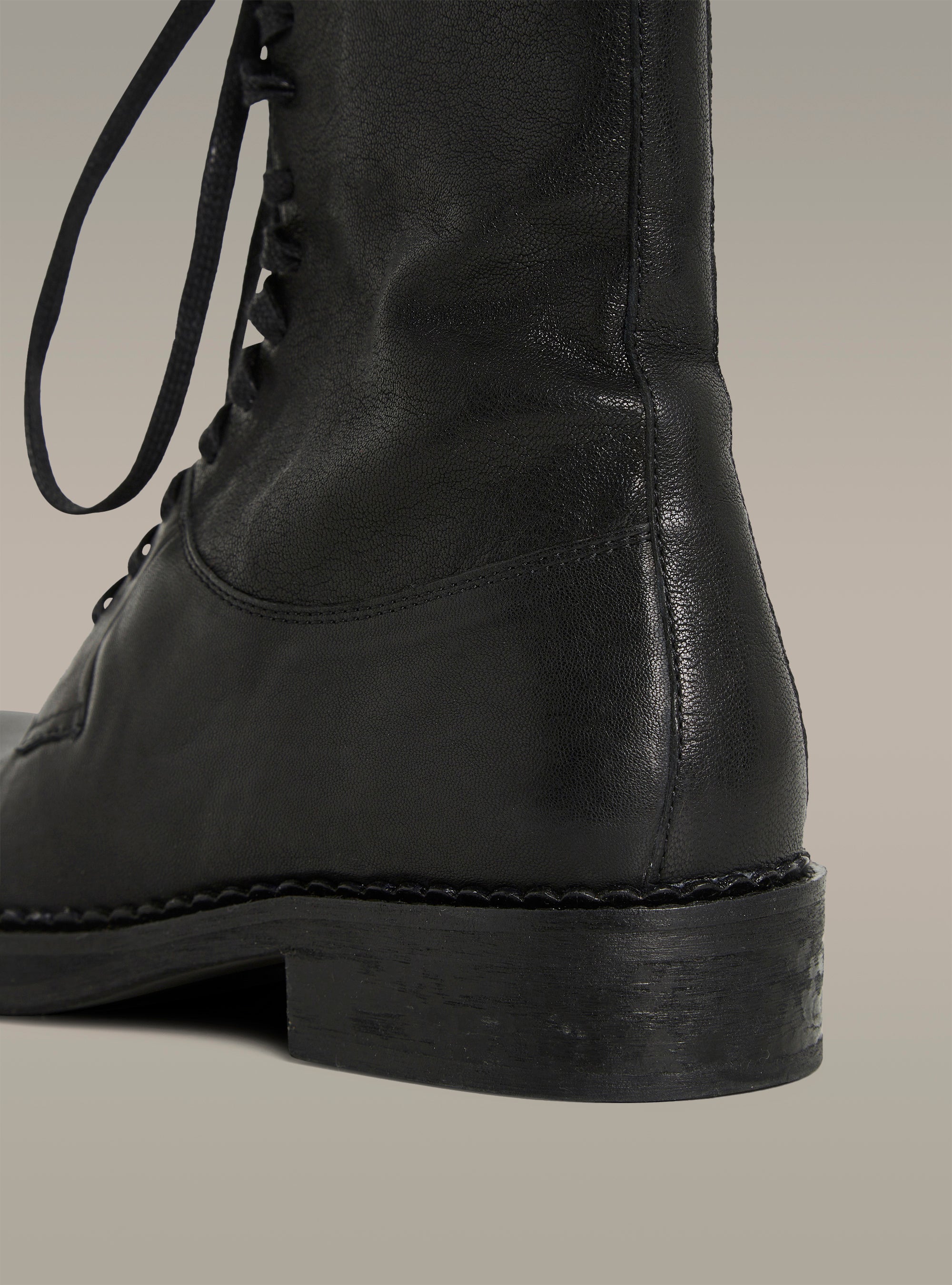 Boots noires en cuir