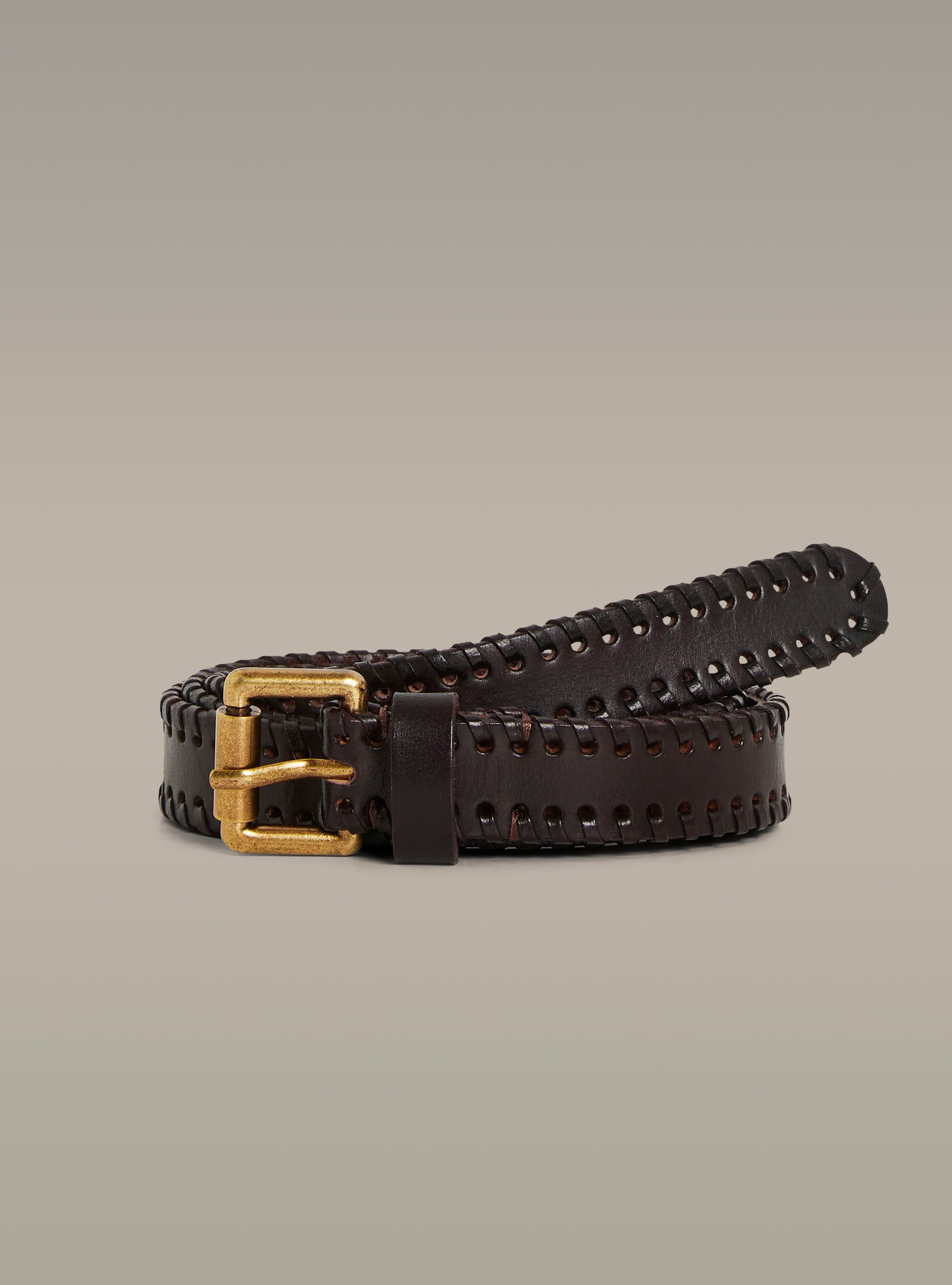 Ceinture en cuir tressée