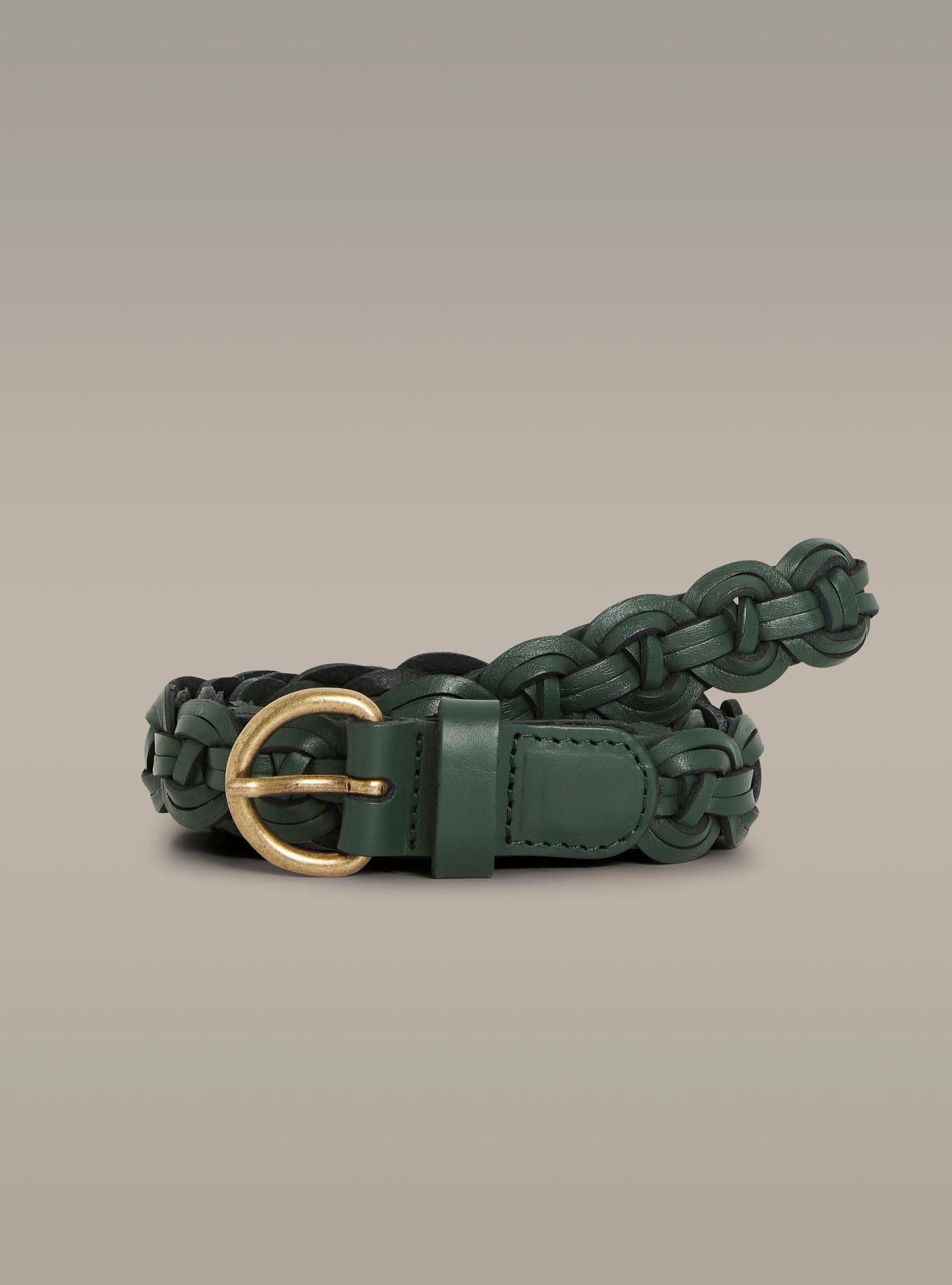 Ceinture en cuir tressée