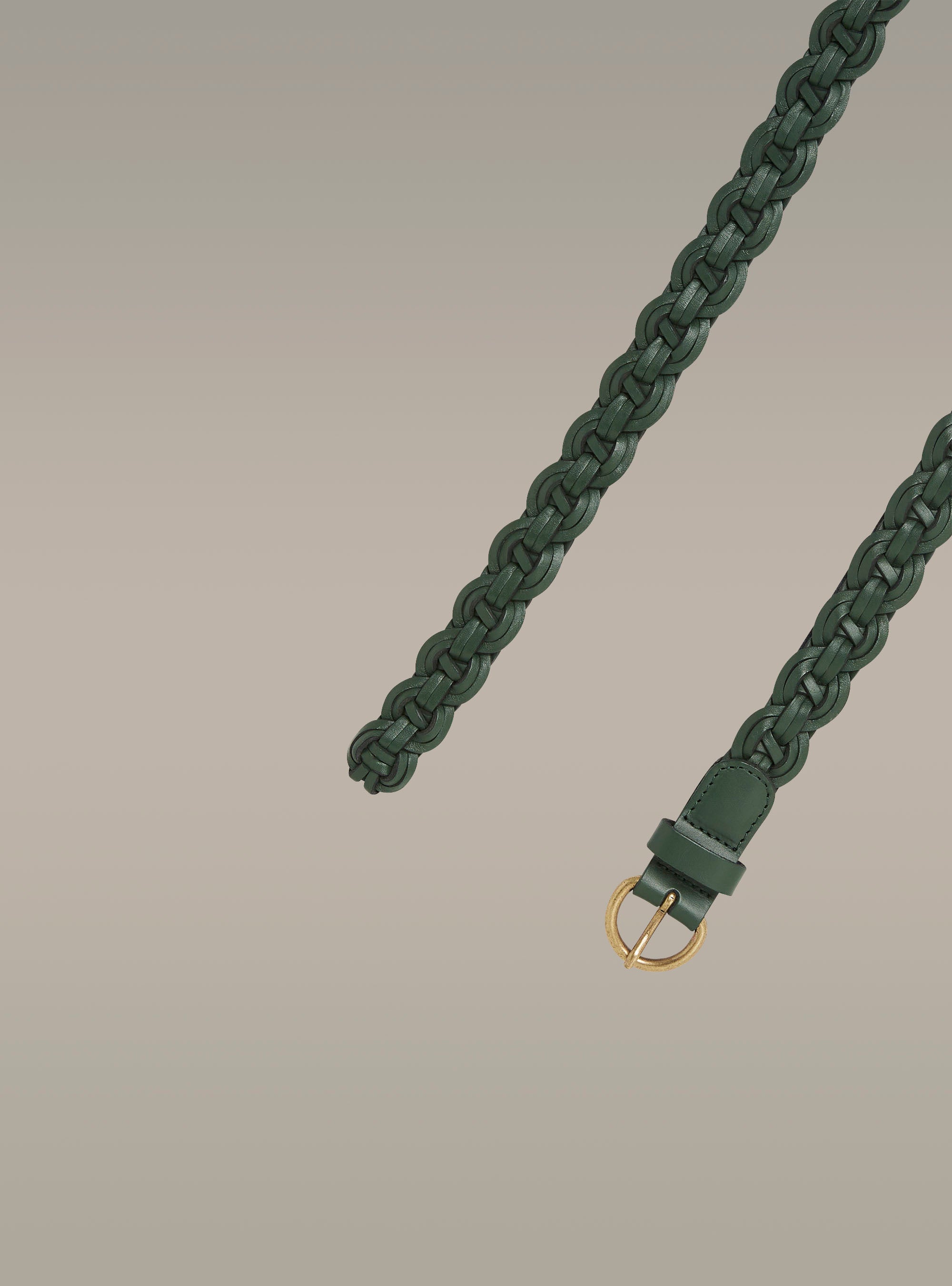 Ceinture en cuir tressée