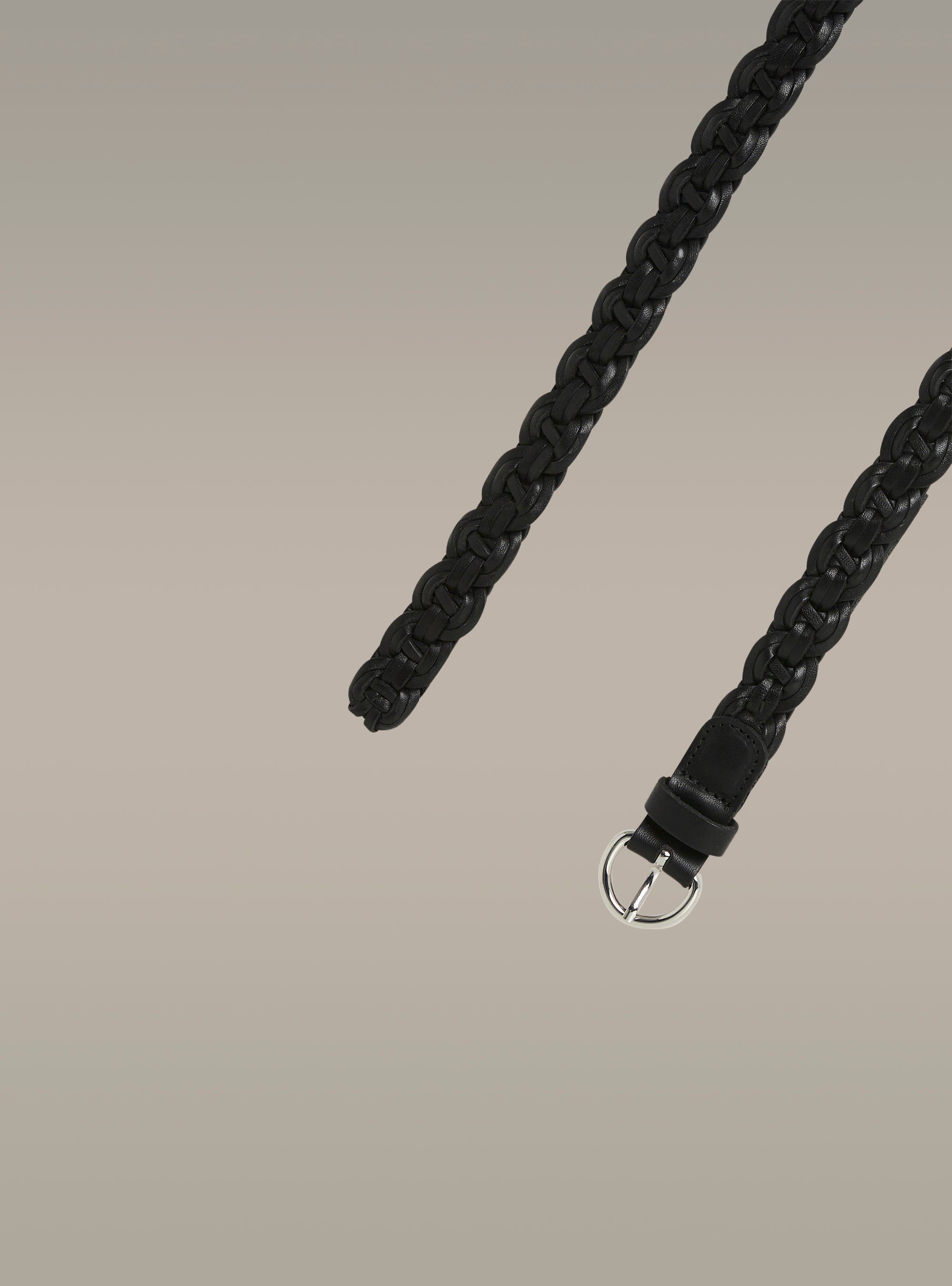 Ceinture en cuir tressée