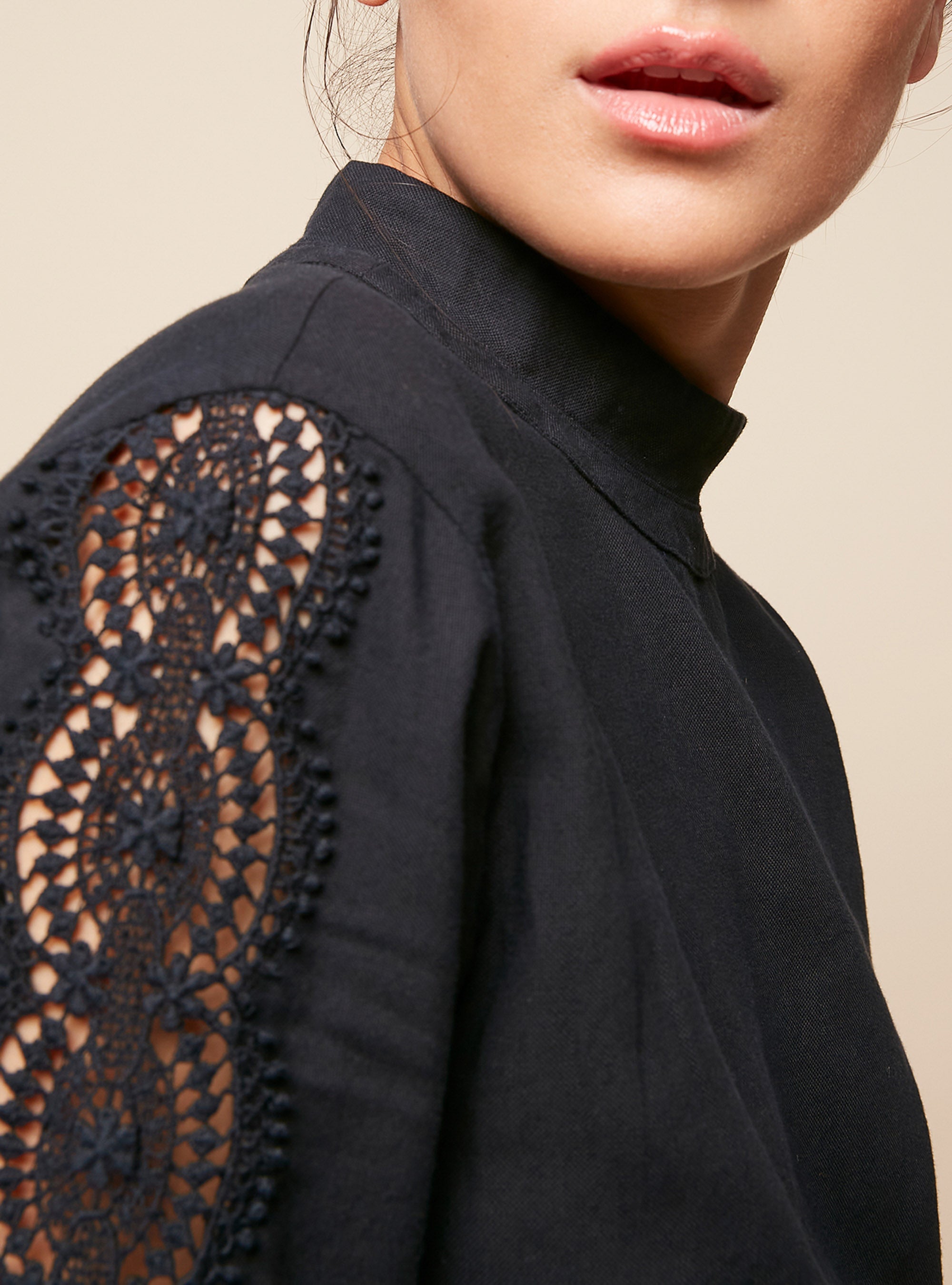 Long Sleeve Lace Blouse