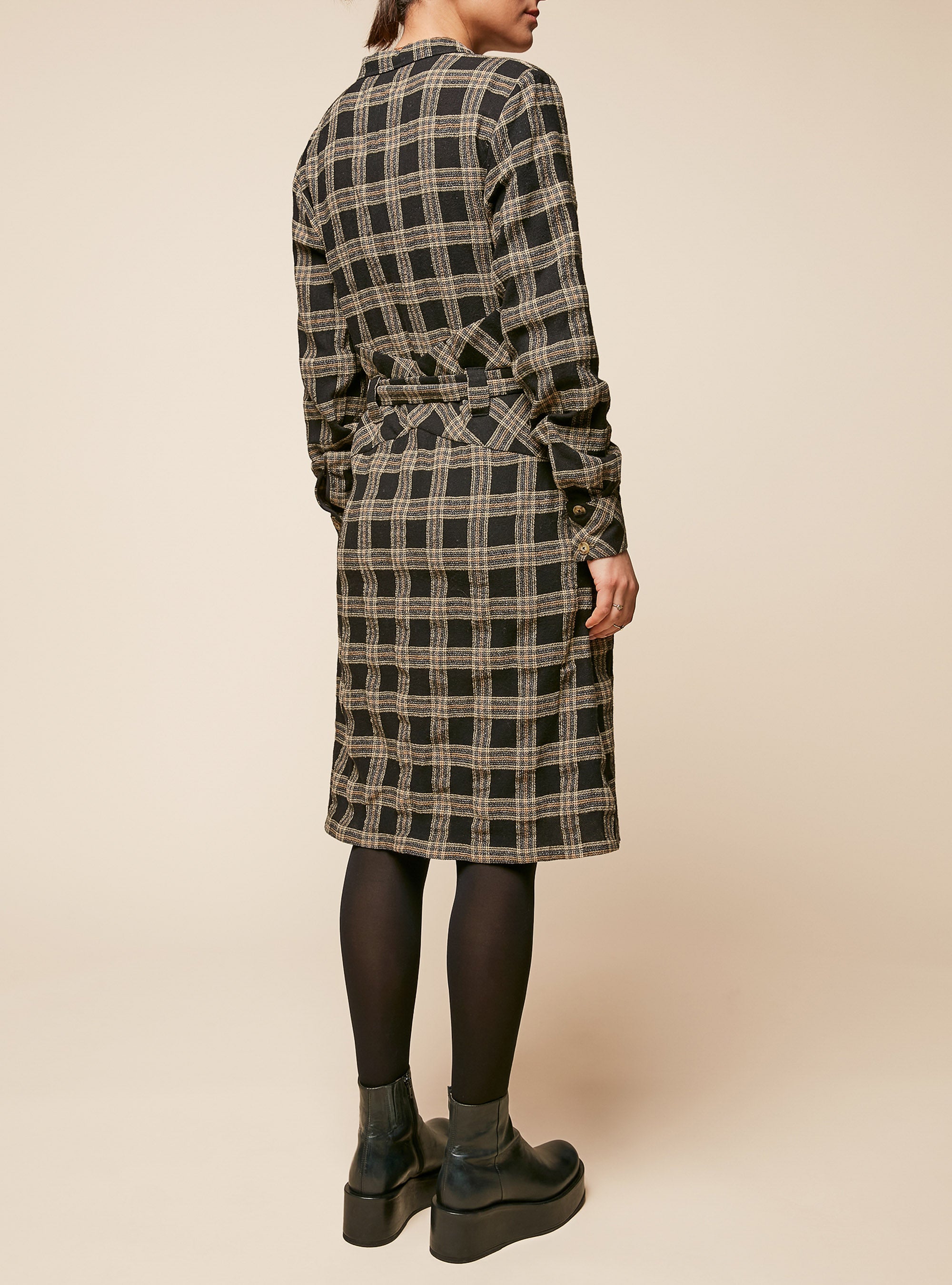 Checked Shirt Dress