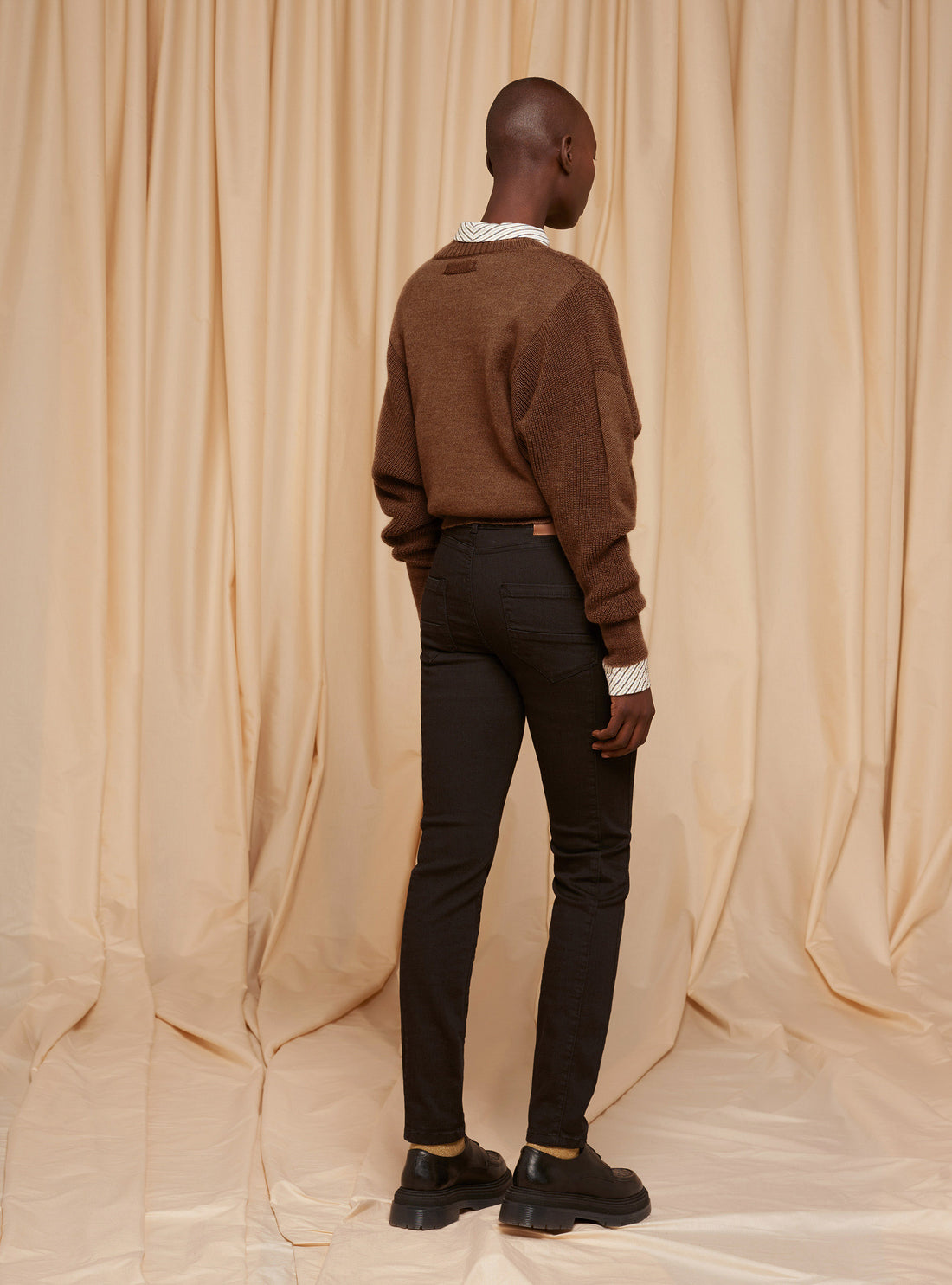 black stretch slim jeans