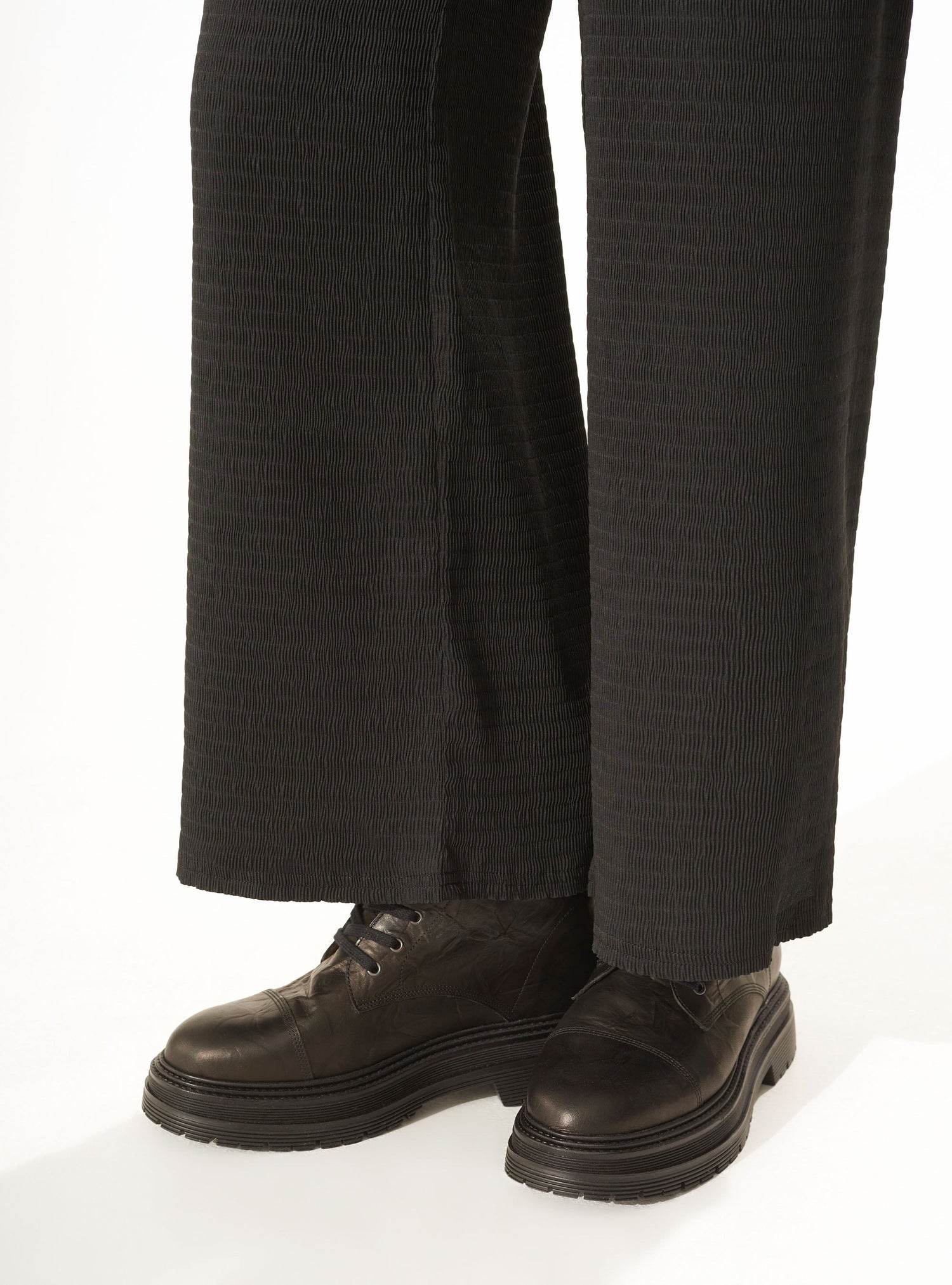 Pantalon large bouillonné Noir