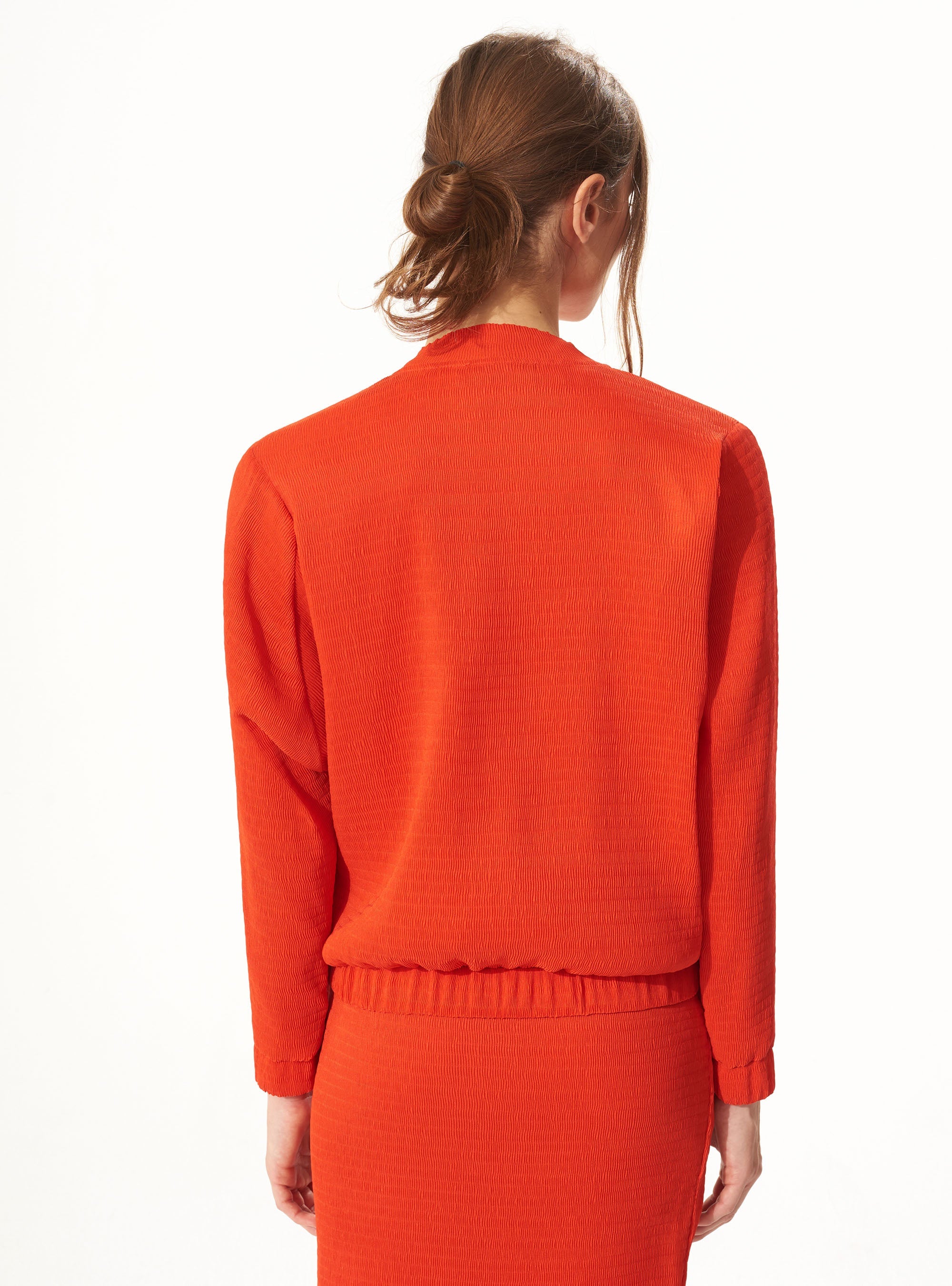 Bomber bouillonné Cerise