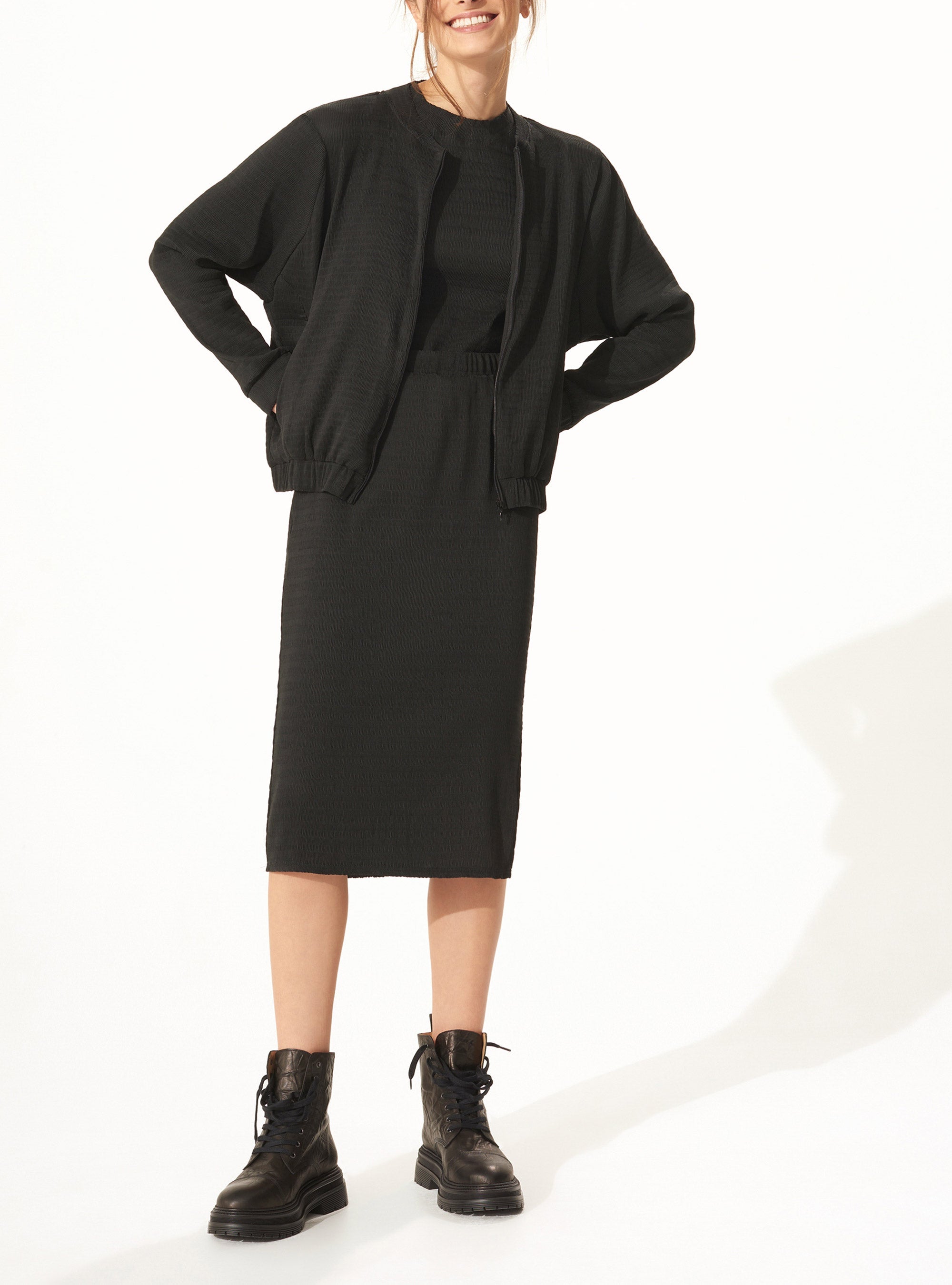 Bomber bouillonné Noir