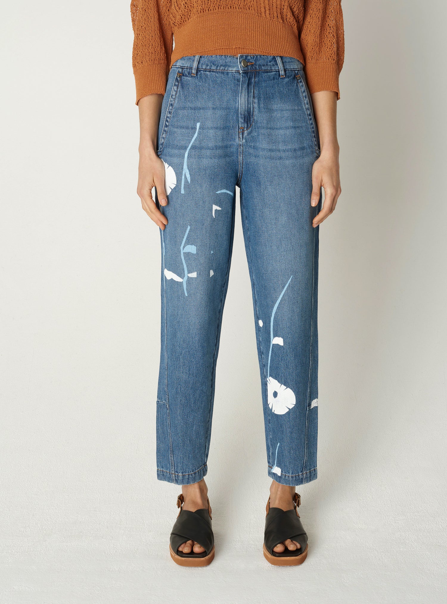 Jean mom taille haute