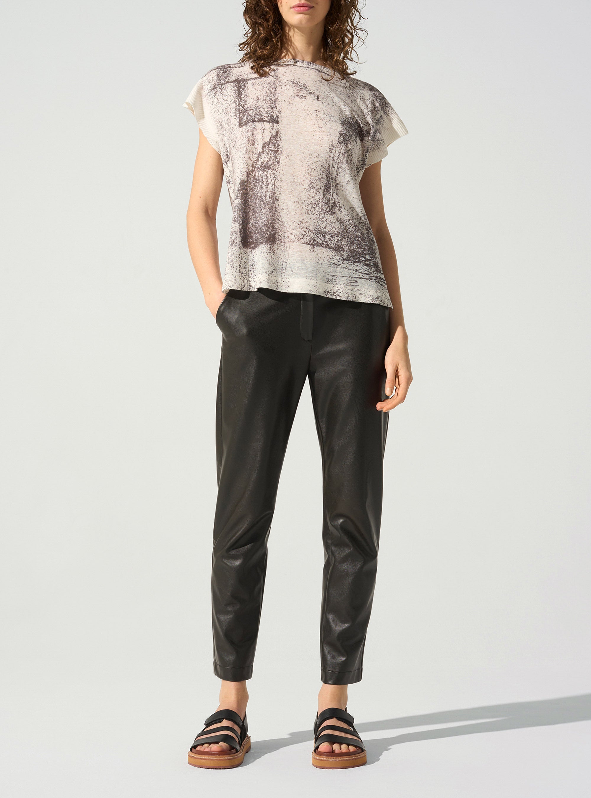 T-shirt manches plissées Cotélac 