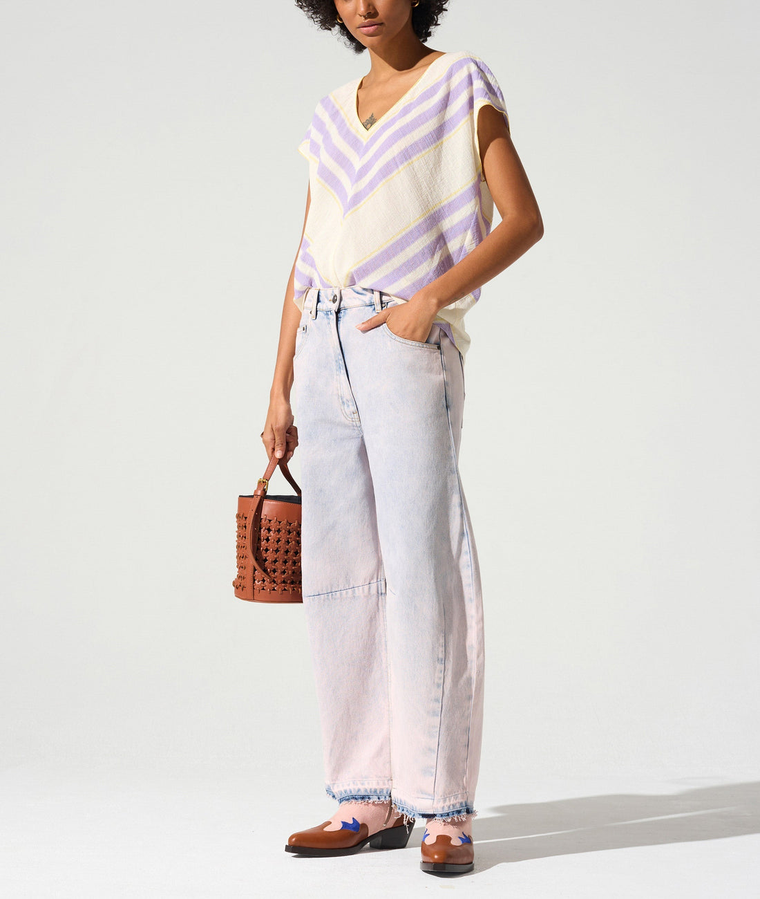 Blouse encolure V Cotélac 