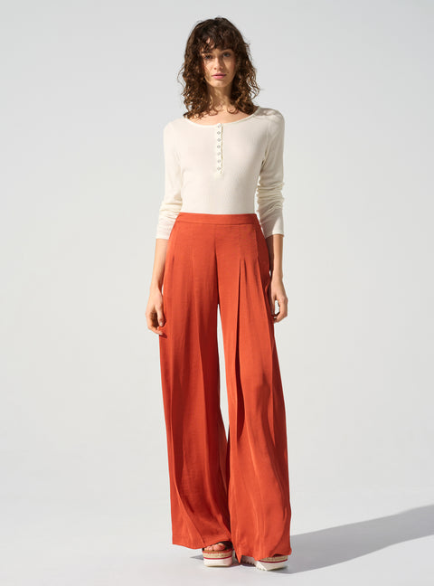 Pantalon large fluide