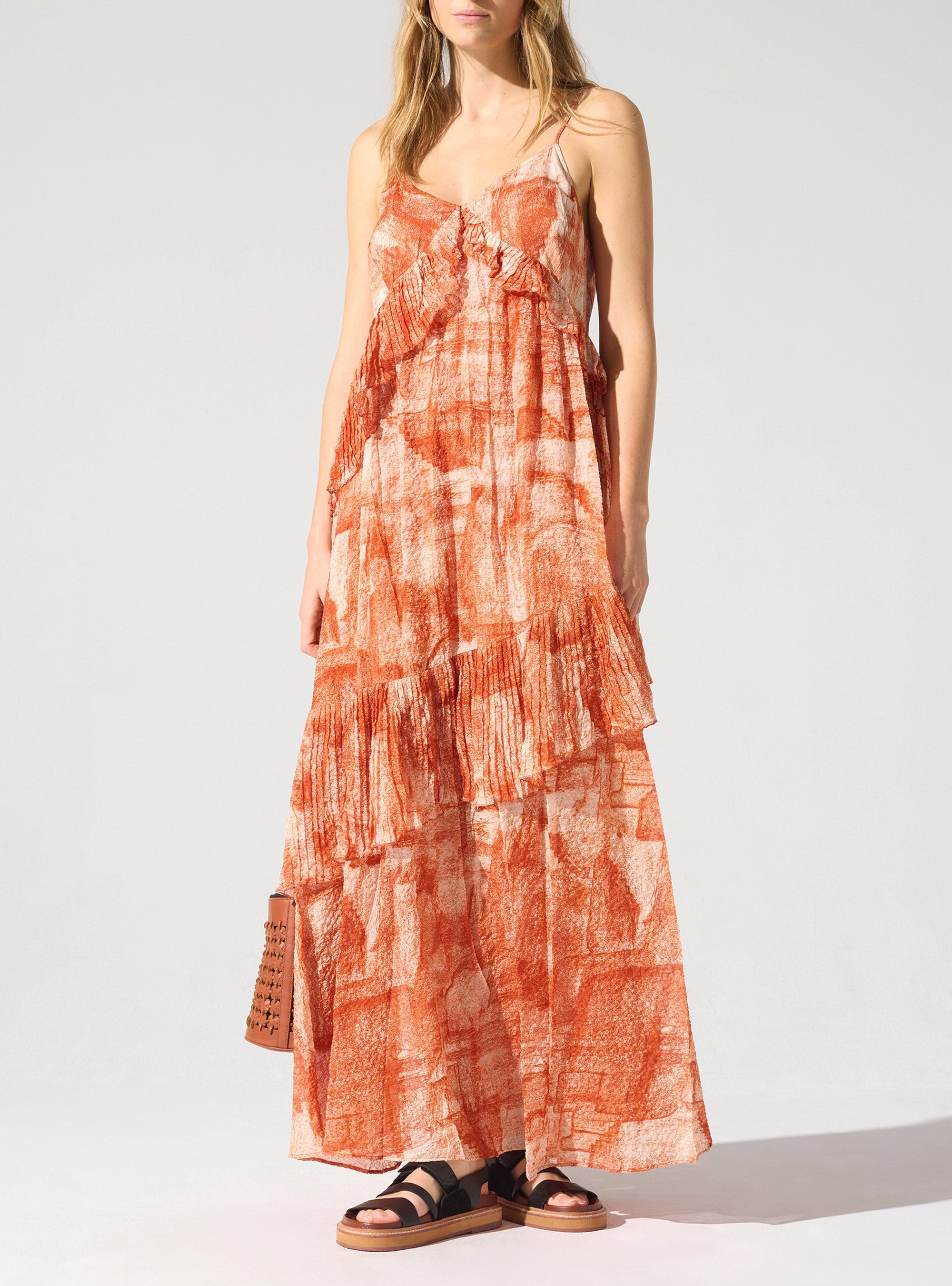 Robe longue fines bretelles Cotélac 