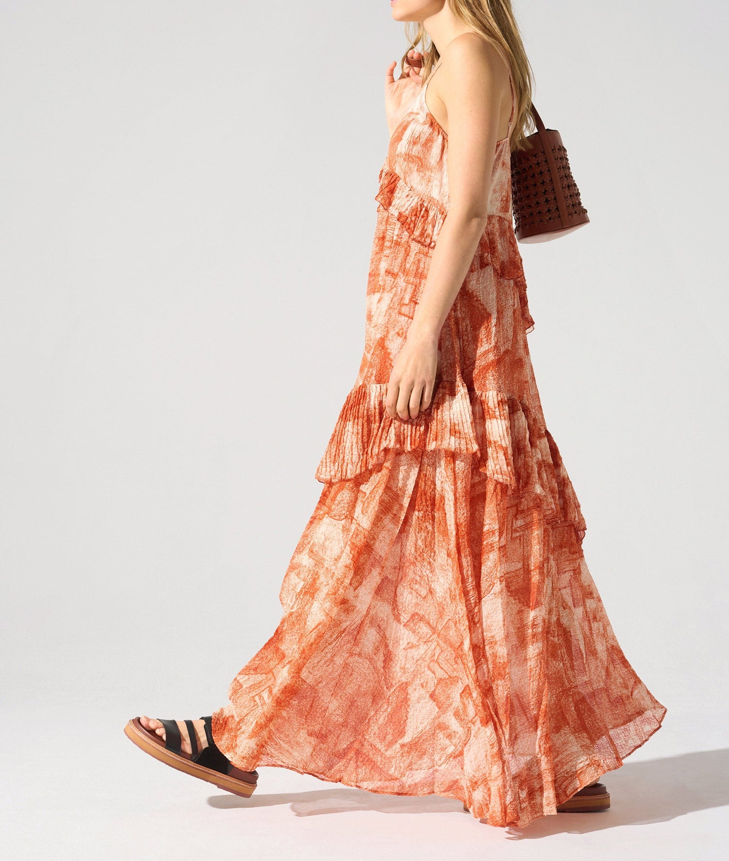 Robe longue fines bretelles Cotélac 