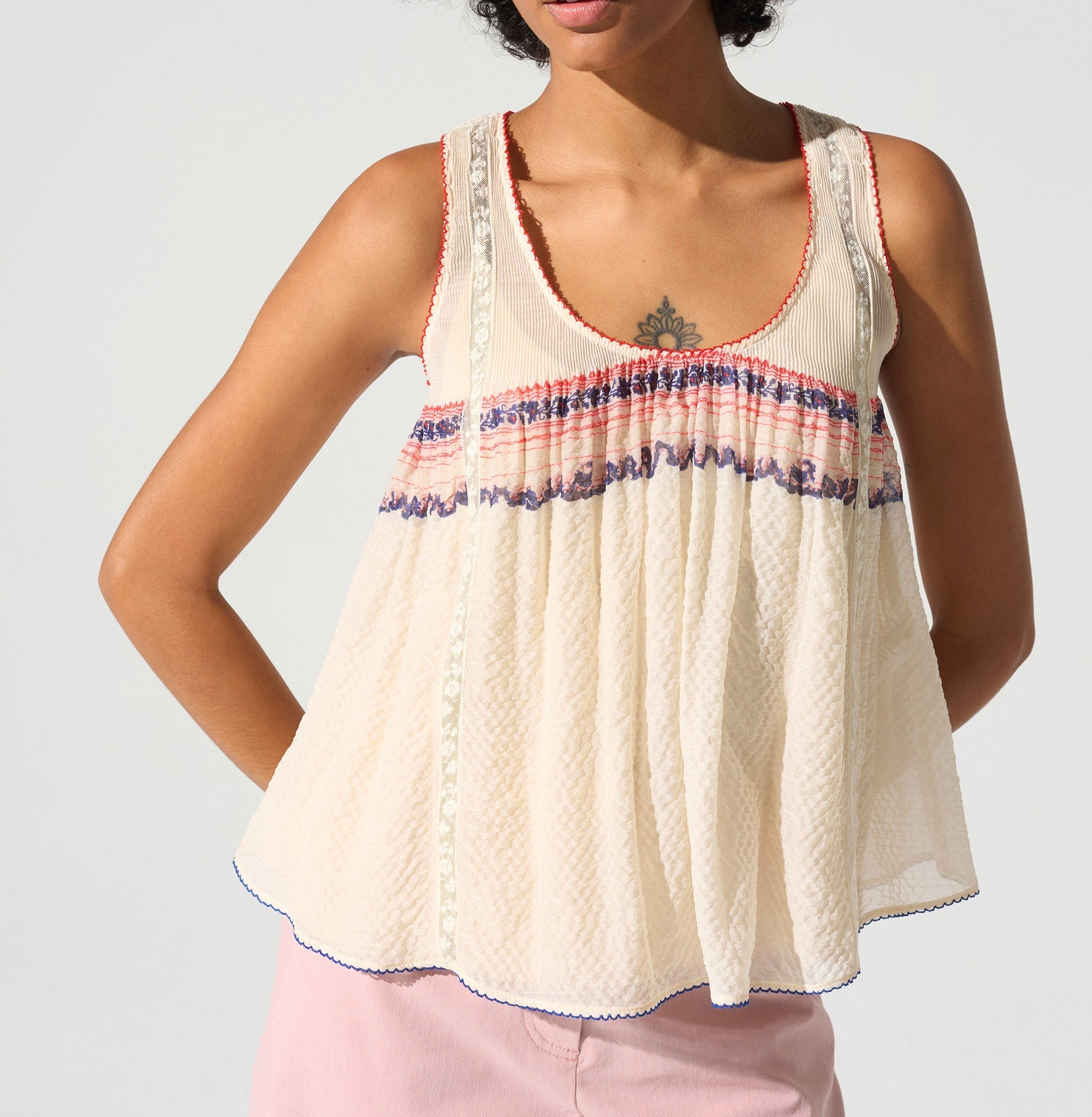 Débardeur larges bretelles Cotélac 