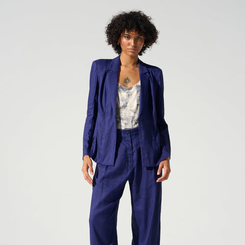 Pantalon large ceinture anglaise