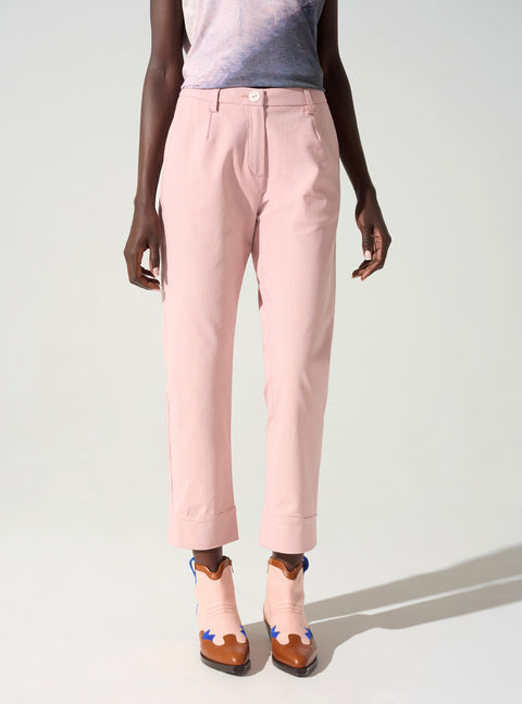Pantalon Capri avec ceinture passant