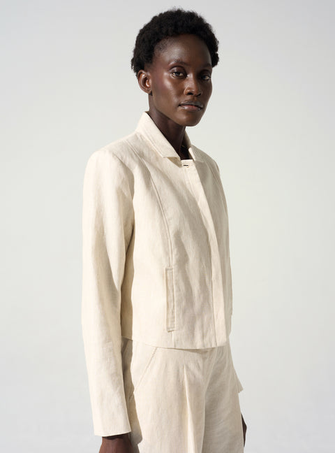 Short button-down jacket