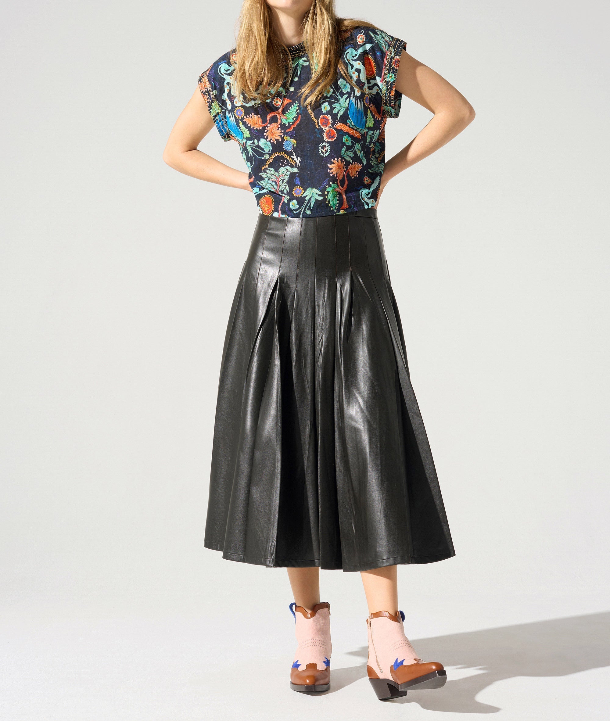 Jupe longue plissée Cotélac 