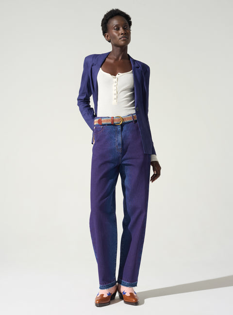 Pantalon droit taille haute