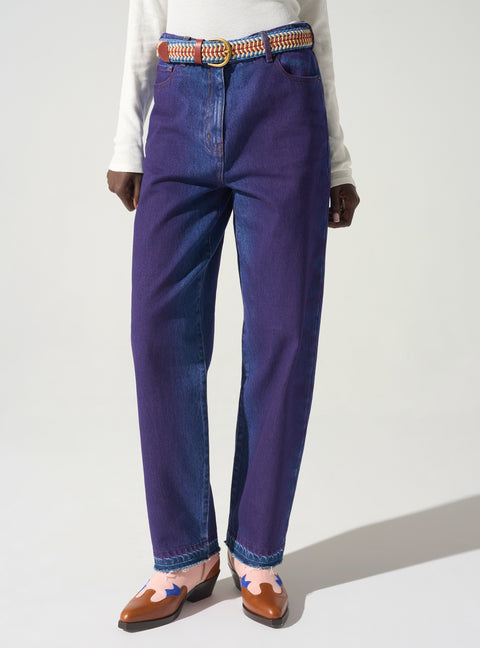 Pantalon droit taille haute