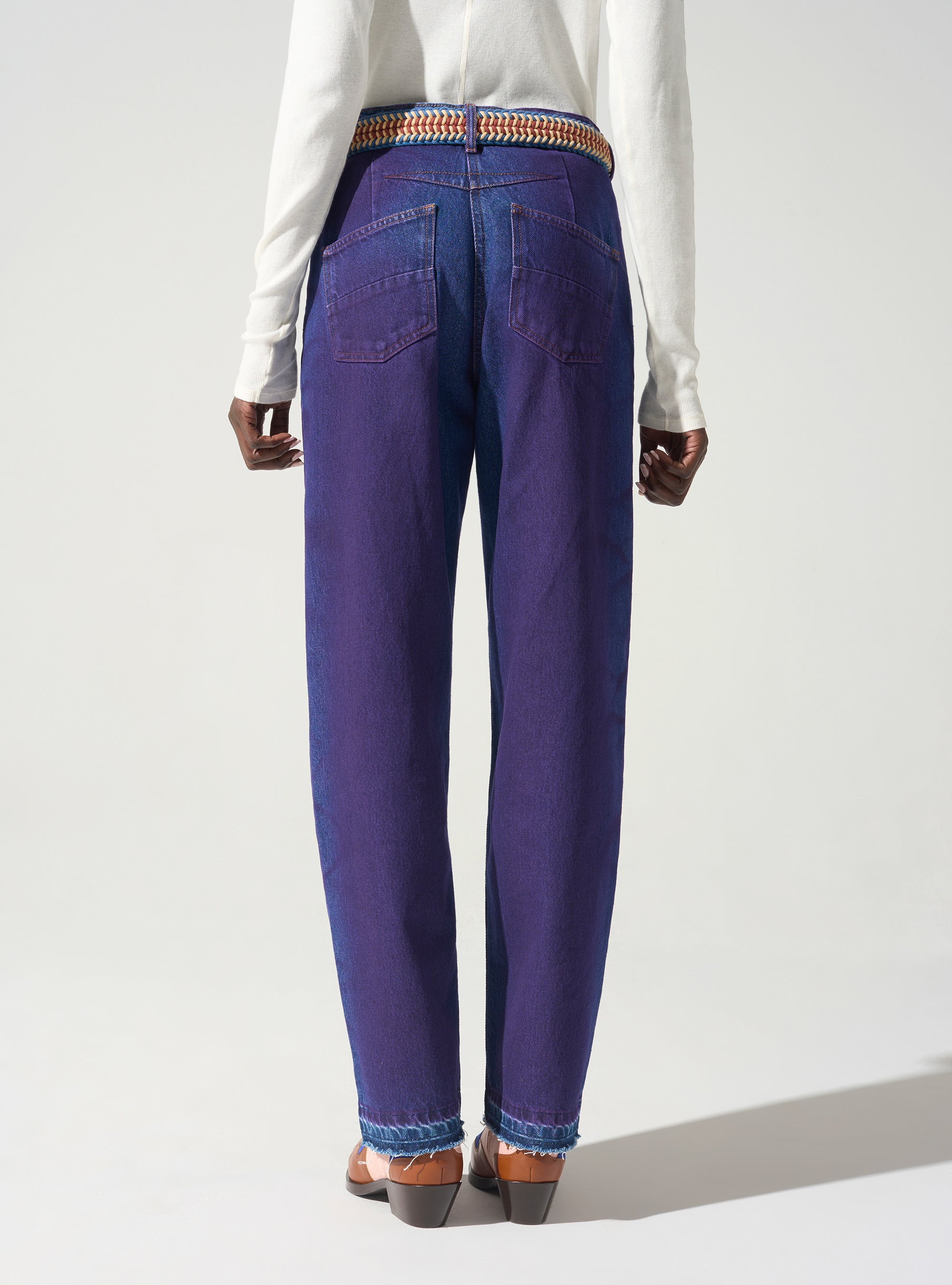Pantalon droit taille haute