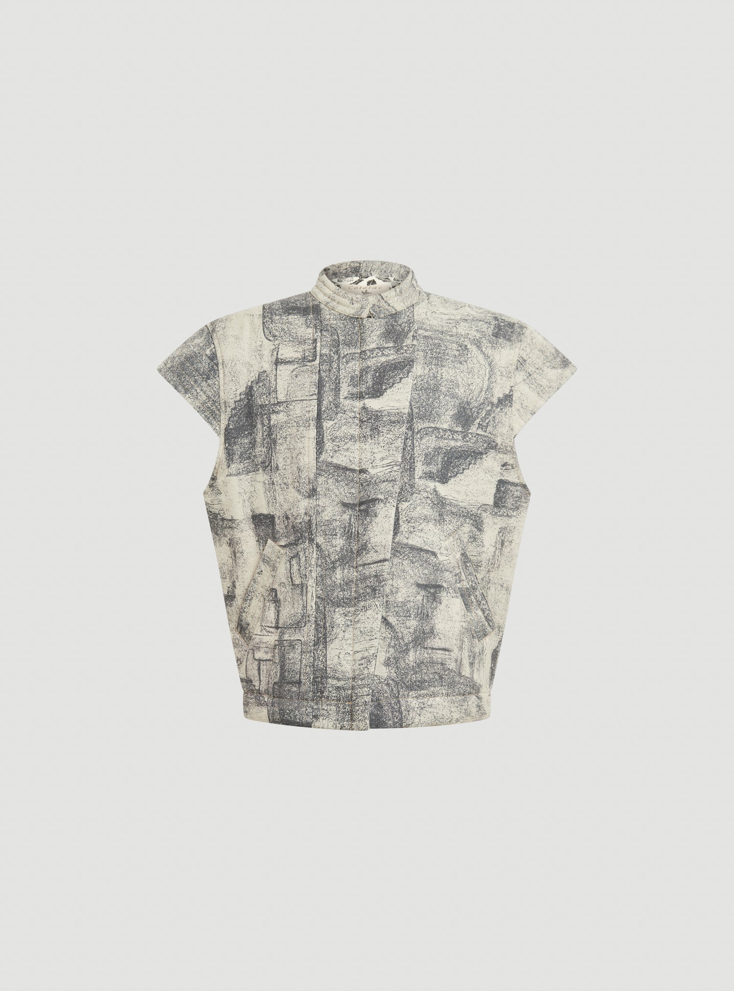 Quilted cap sleeve jacket