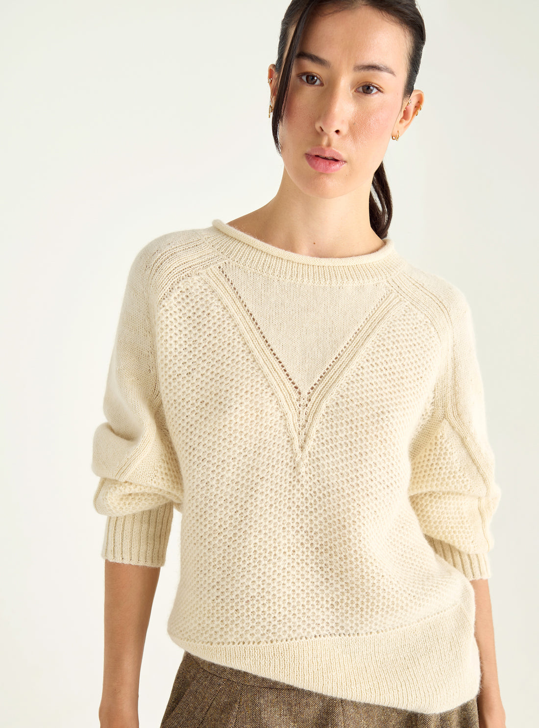 Fluffy knit sweater