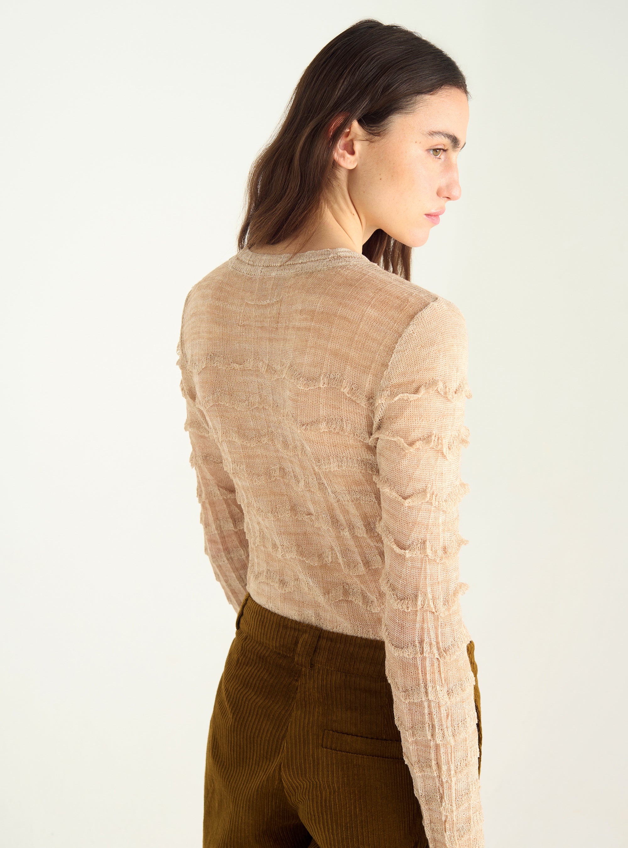Lace knit sweater