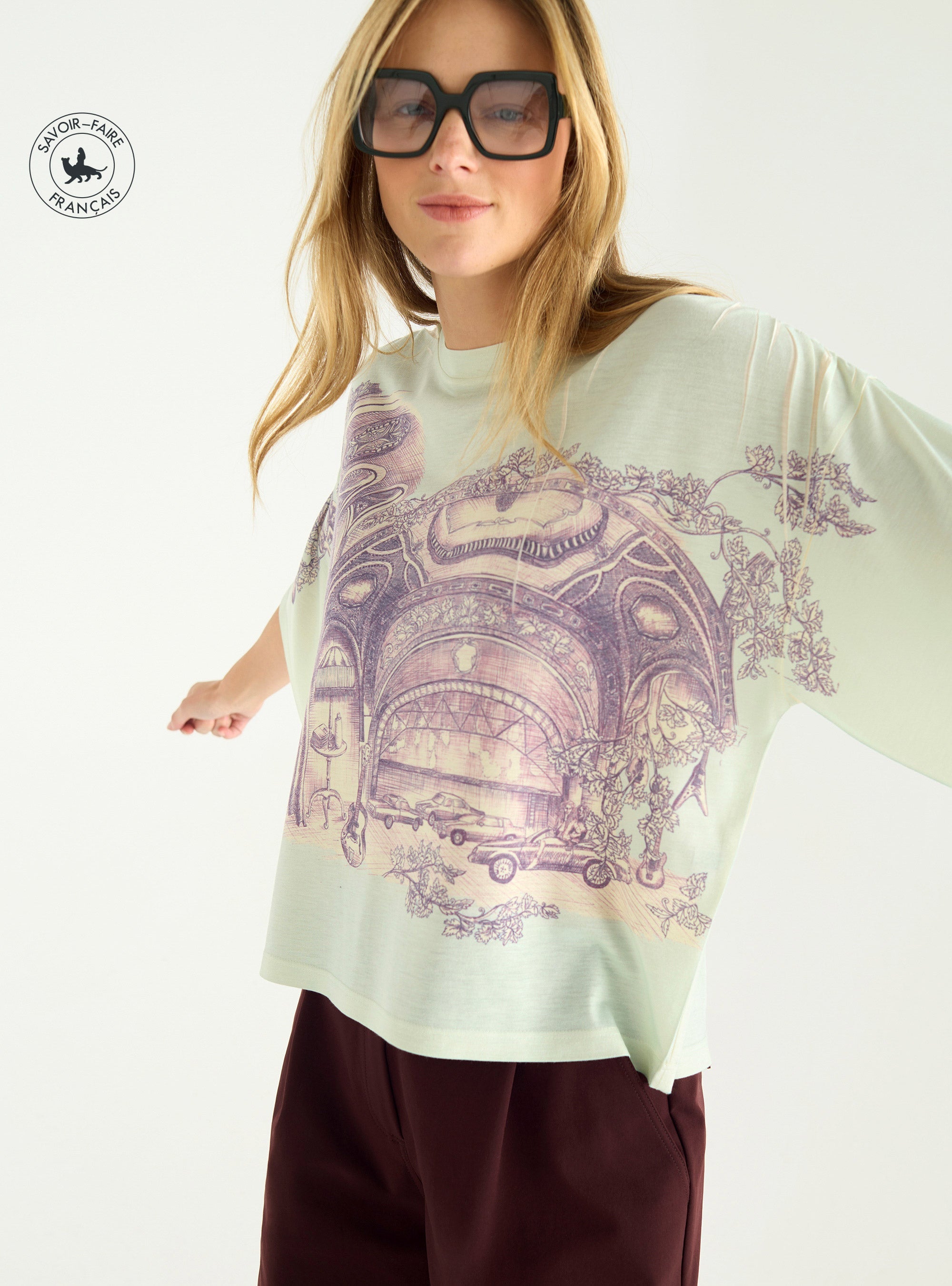 T-shirt imprimé &quot;Heart Strings&quot; Cotélac 