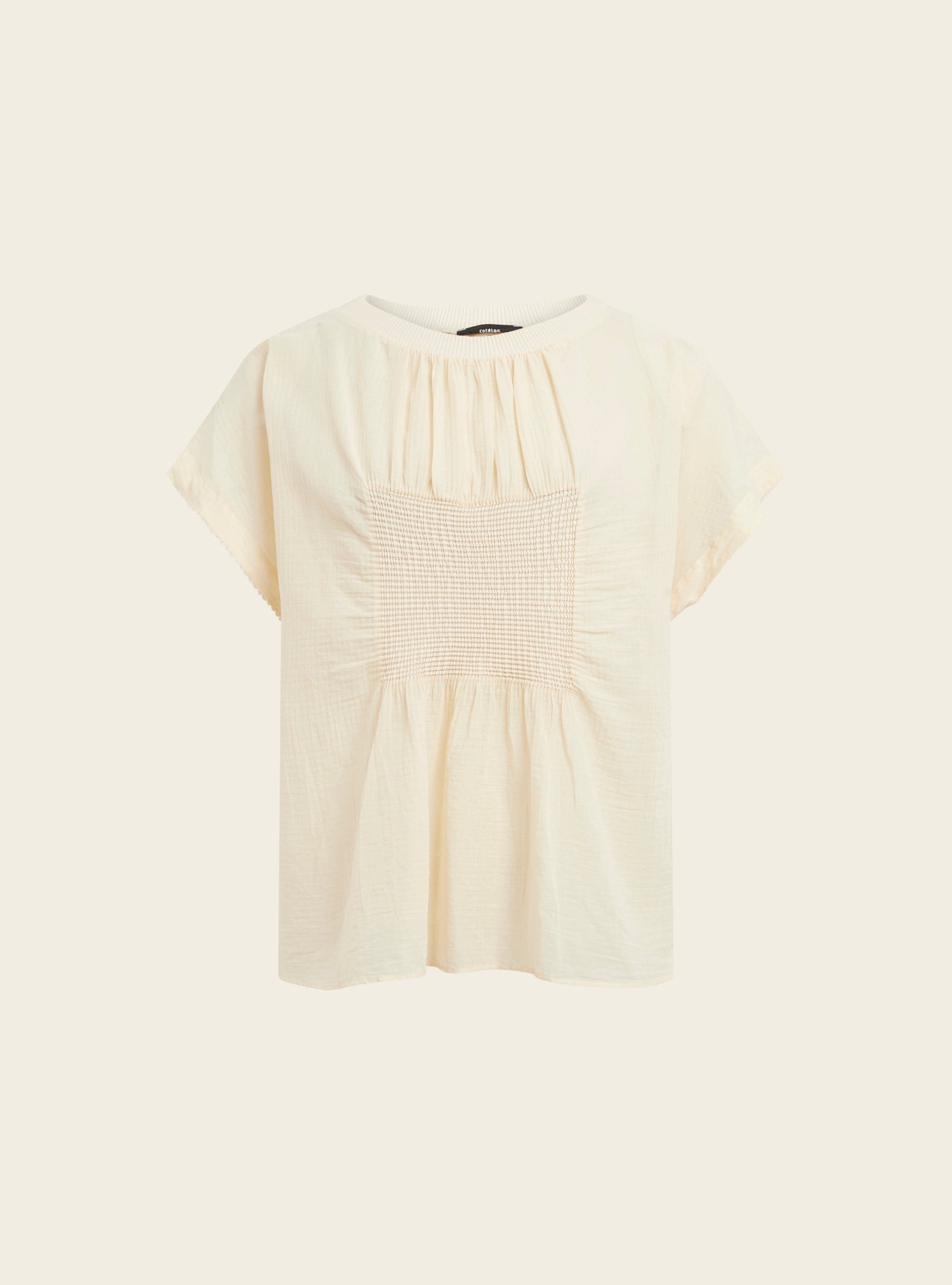 Blouse en voile de coton et plissé Cotélac 