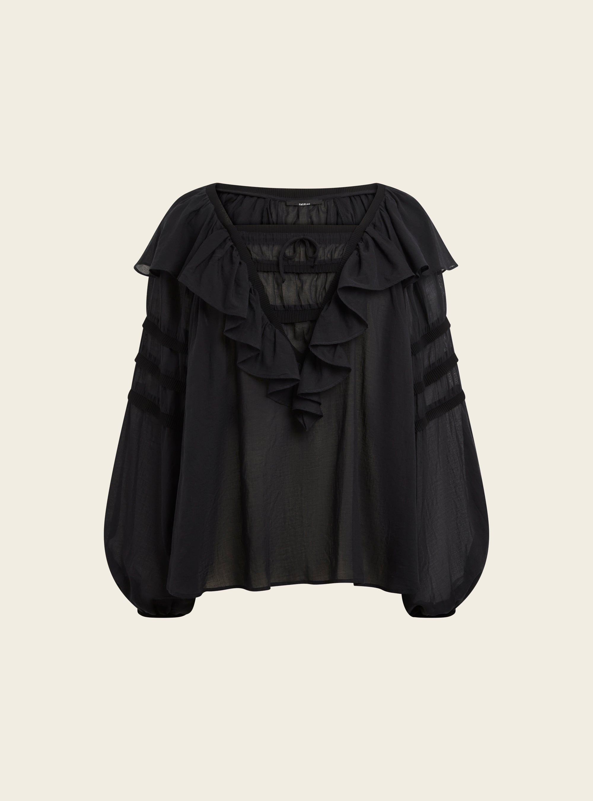 Blouse en voile plissé Cotélac 