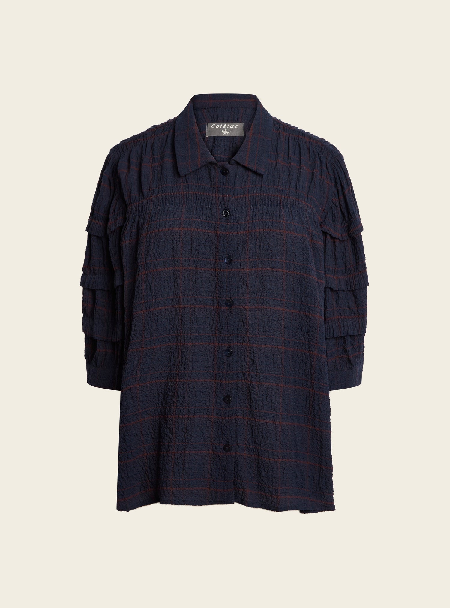 Blouse en carreaux cloqués Cotélac 