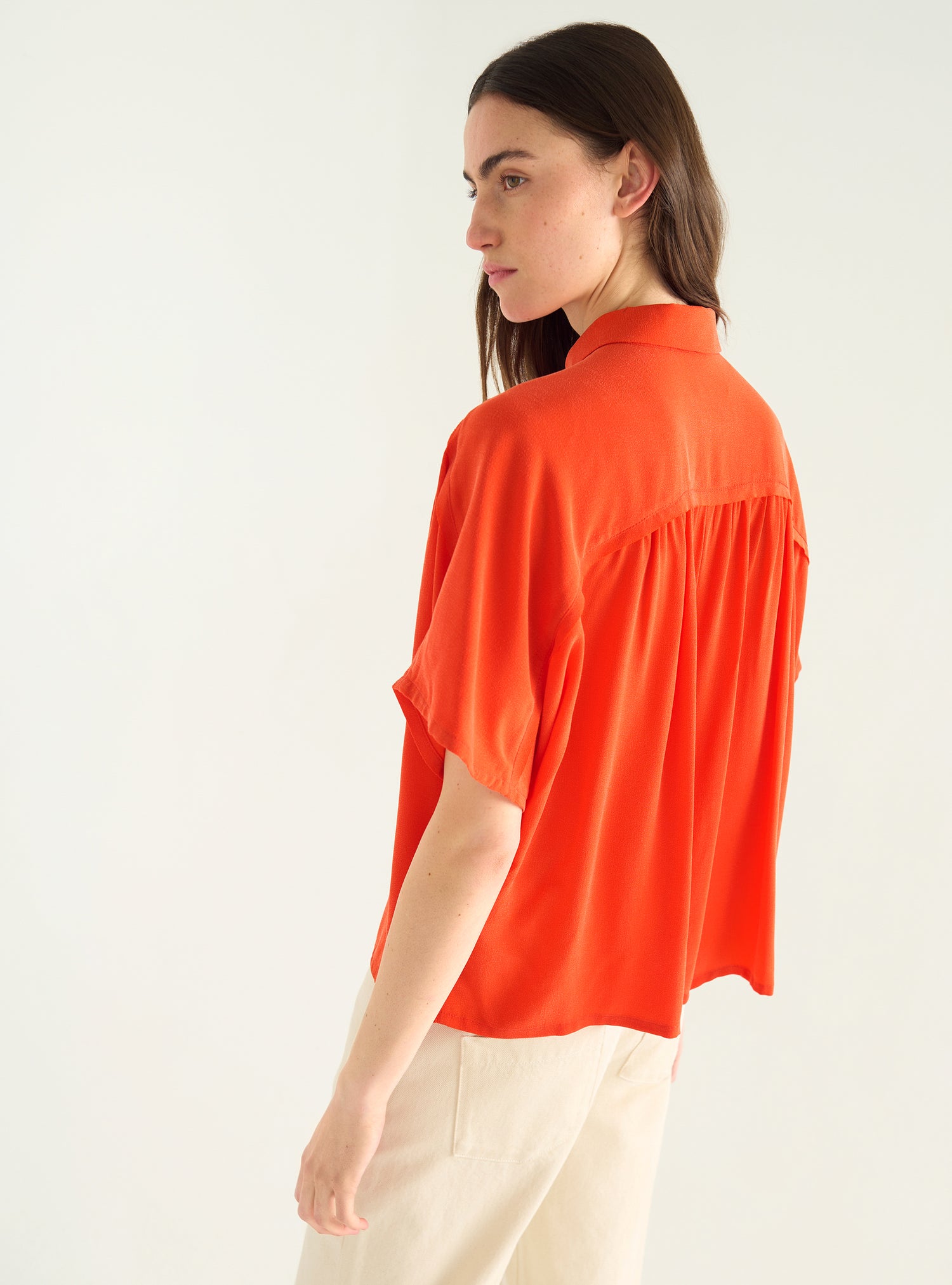 Chemise ample en cupro