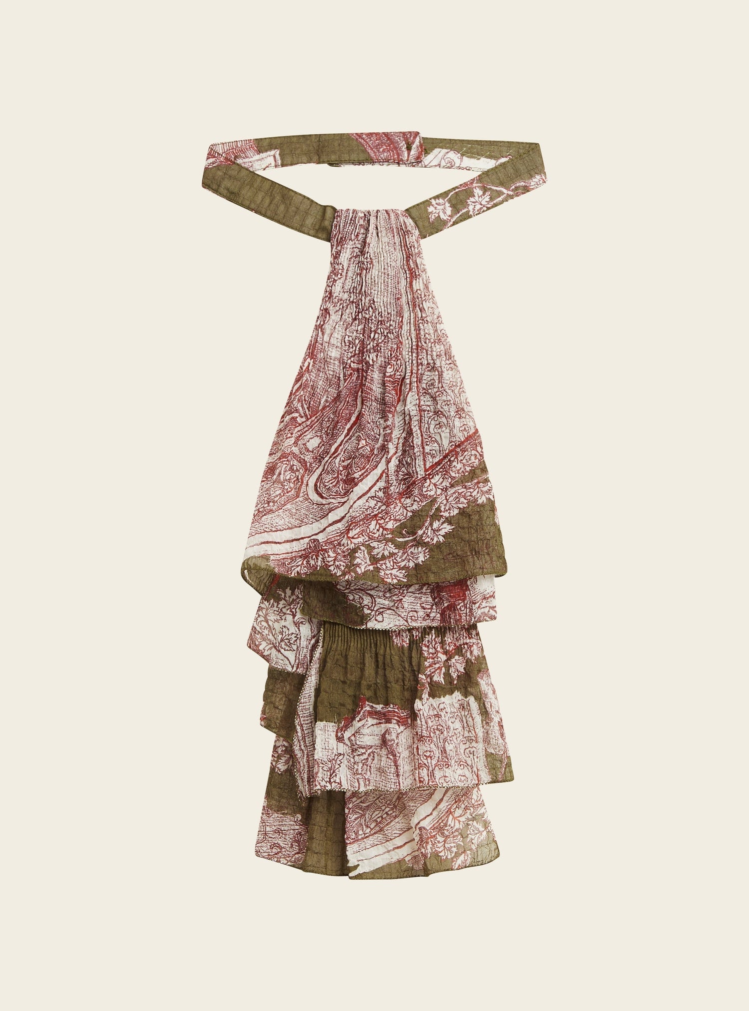 Cravate esprit jabot imprimée &quot;Heart Strings&quot; Cotélac 