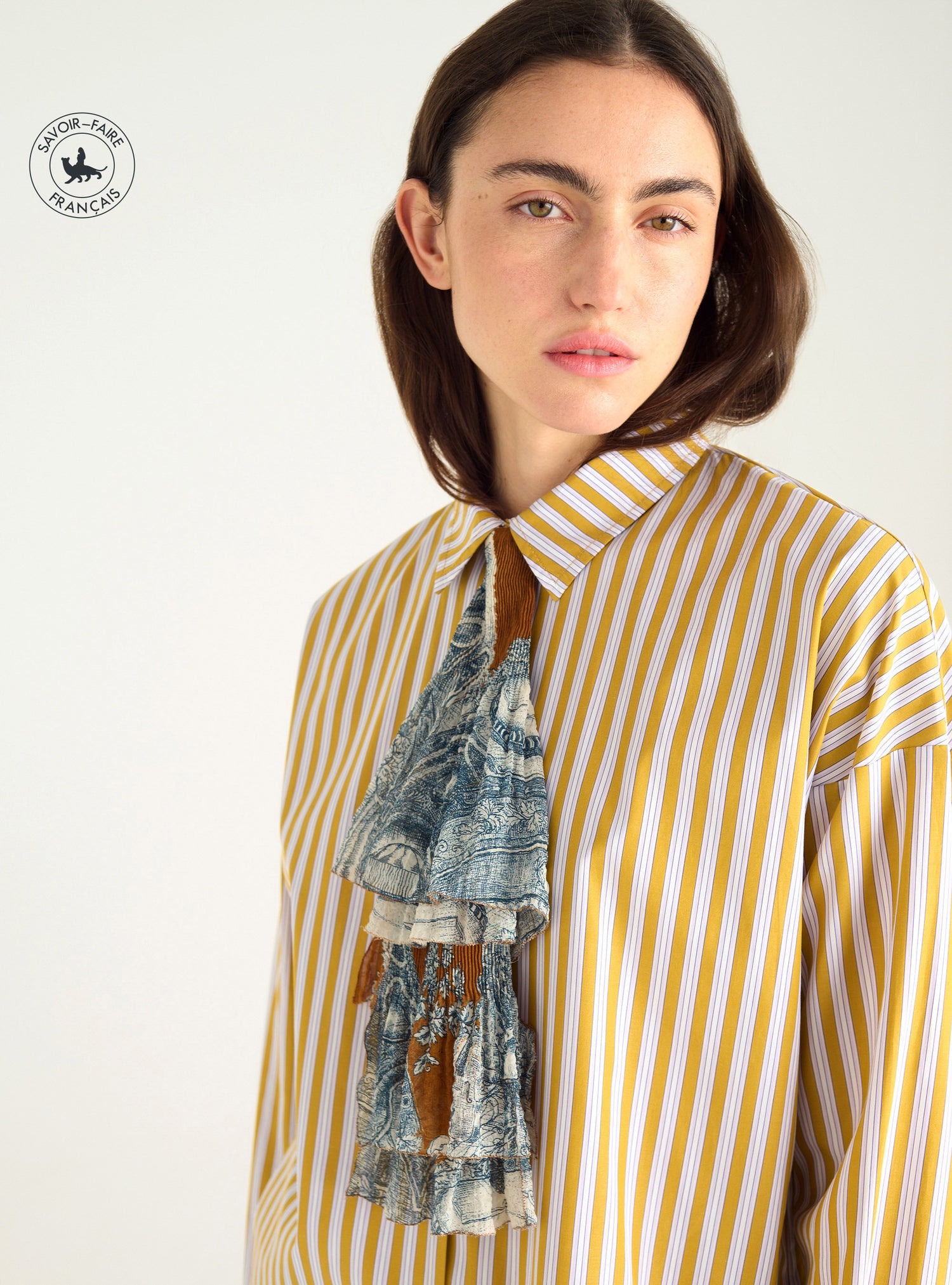 Cravate esprit jabot imprimée &quot;Heart Strings&quot;