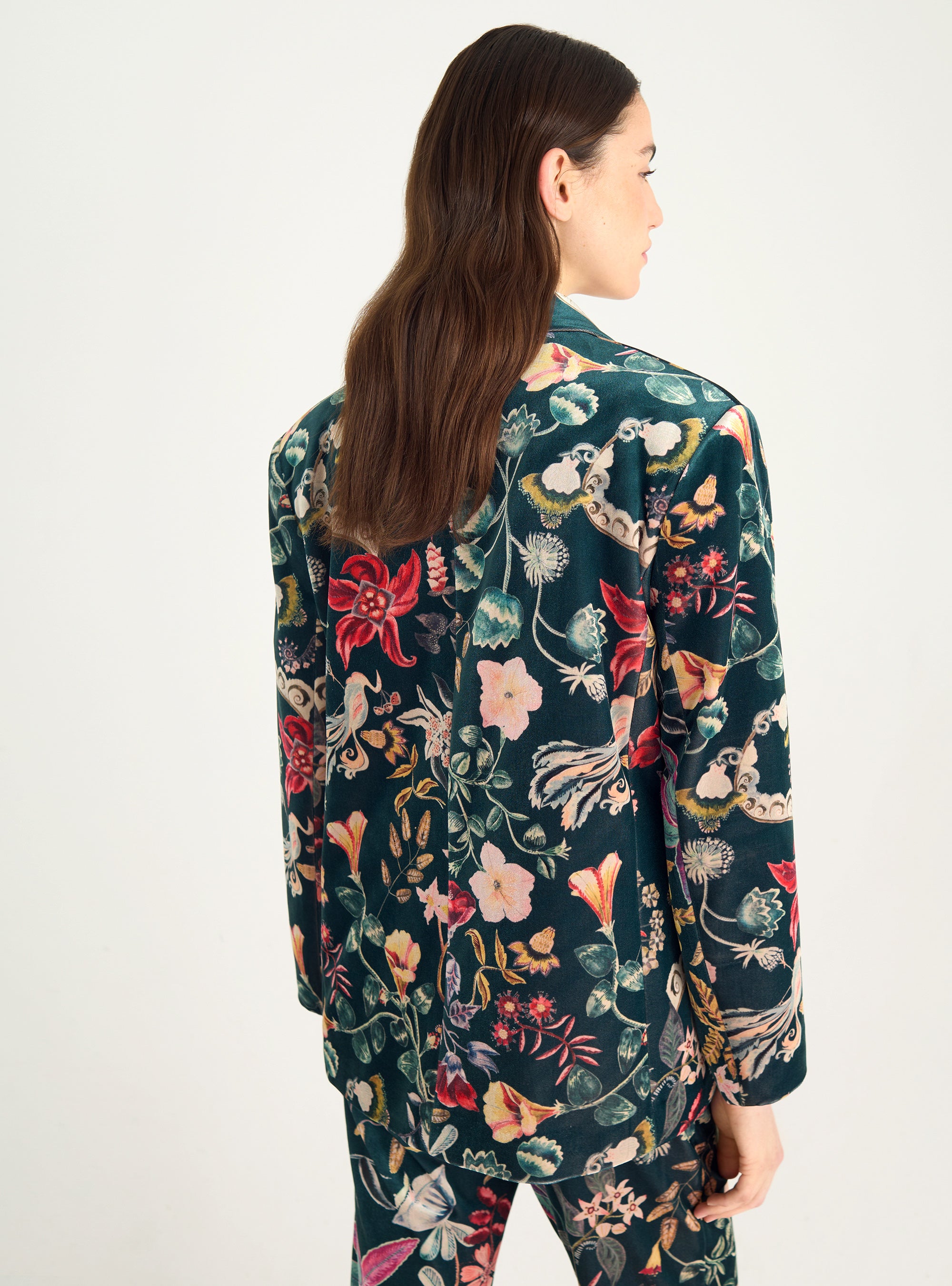 Veste blazer en maille velours