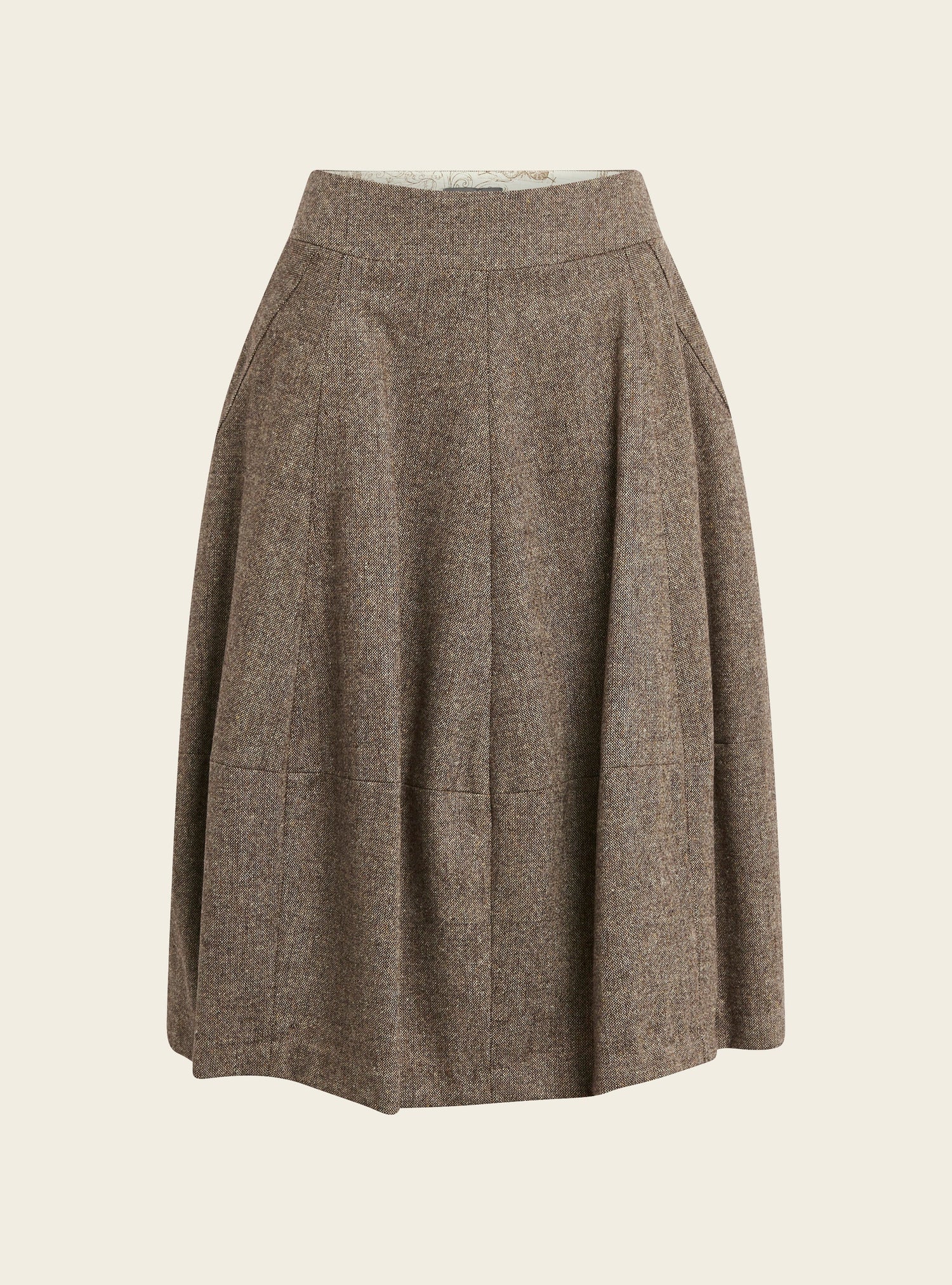 Jupe midi en lainage chiné Cotélac 