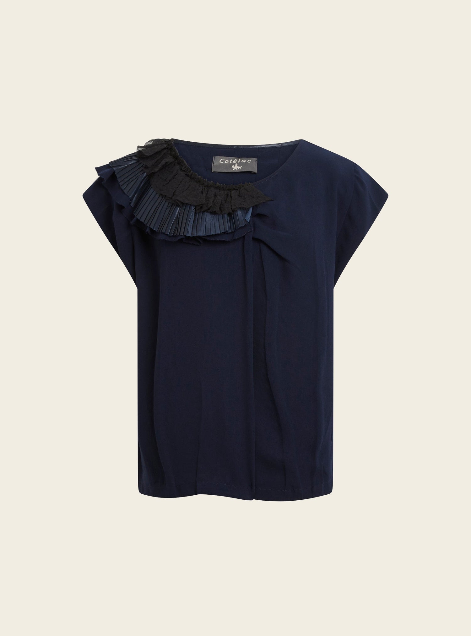 Blouse à volants plissés Cotélac 