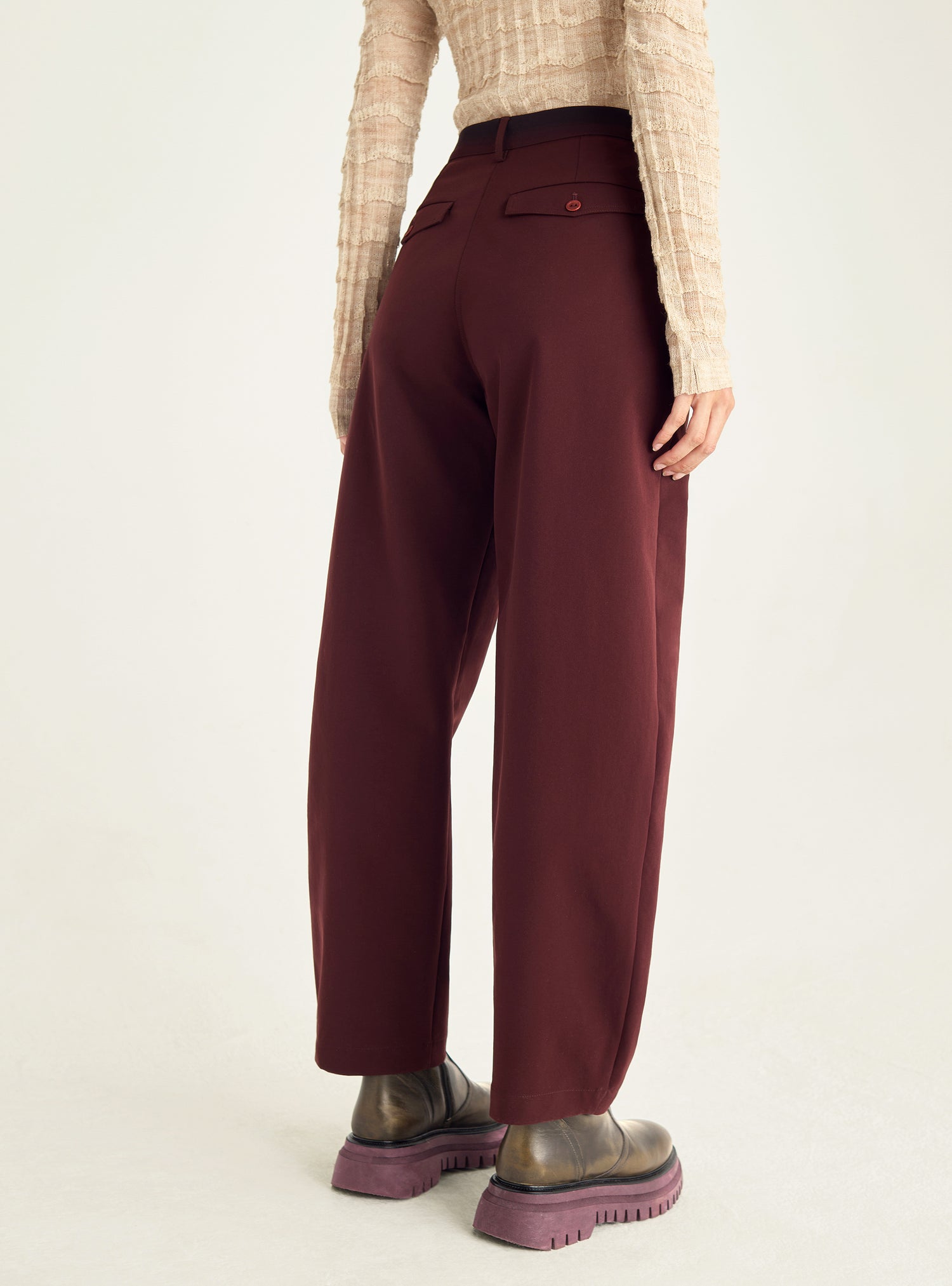 Barrel cut pants