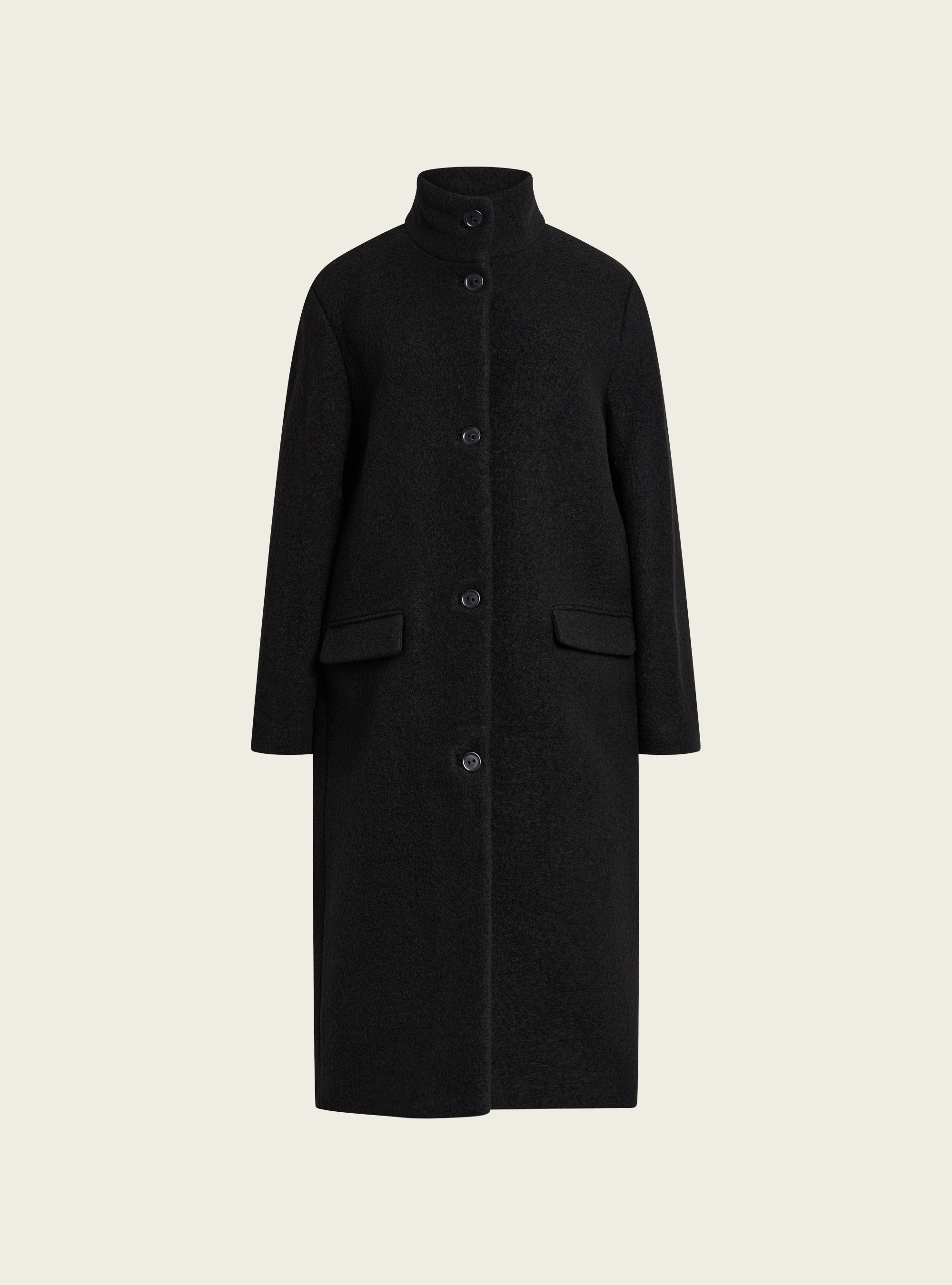 Manteau long en laine bouillie Cotélac 