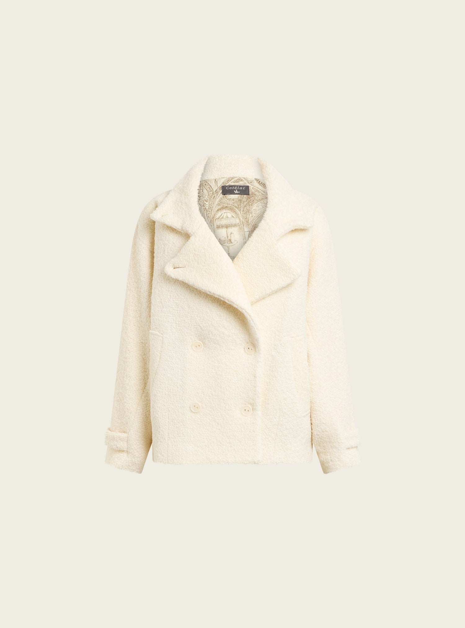 Manteau court en laine bouclée Cotélac 
