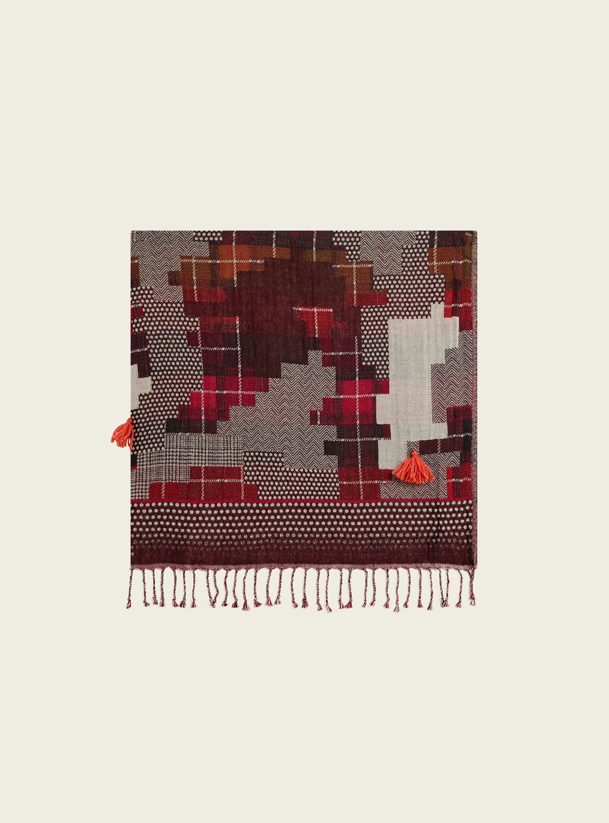 Écharpe jacquard colorée Cotélac 