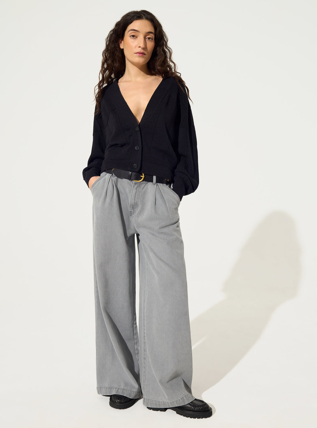 Cardigan en coton noir